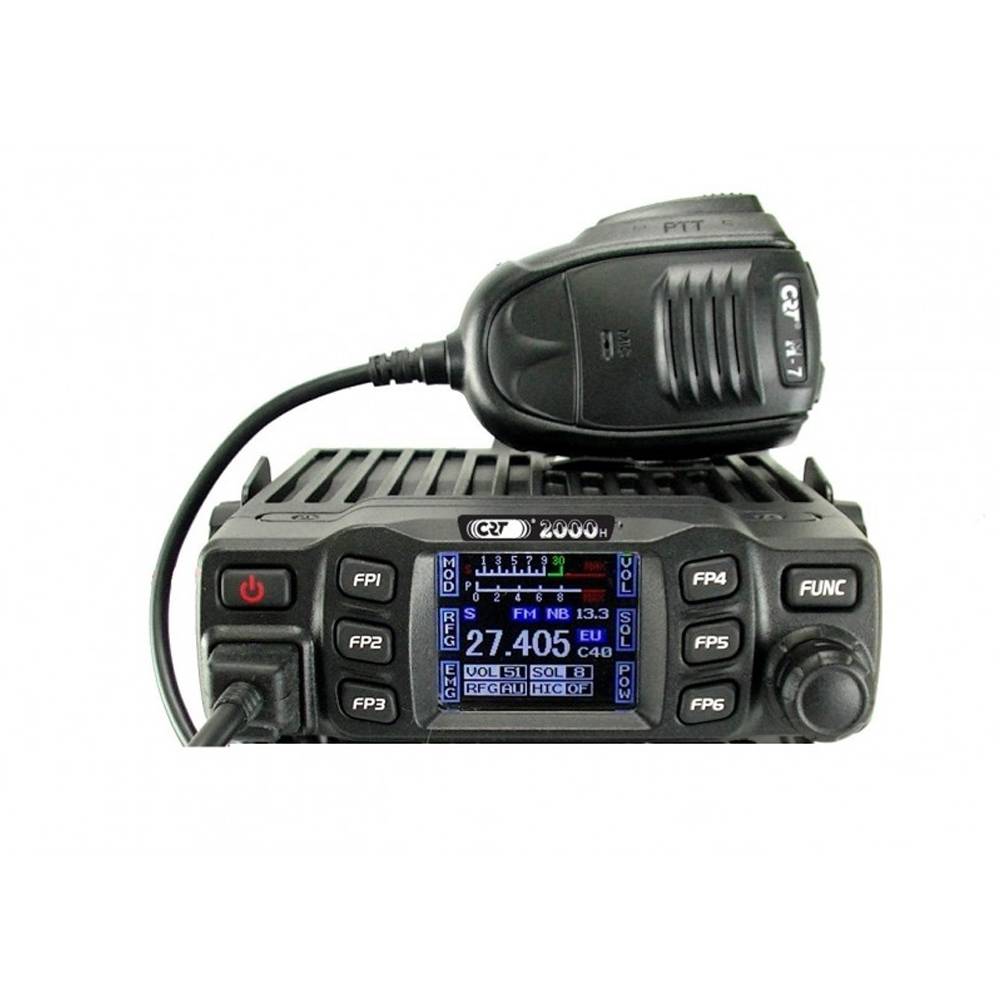 CB CRT 2000H Radiosender, 4 W, AM / FM, 12 V, ASQ, Scan, Farbanzeige, programmierbar