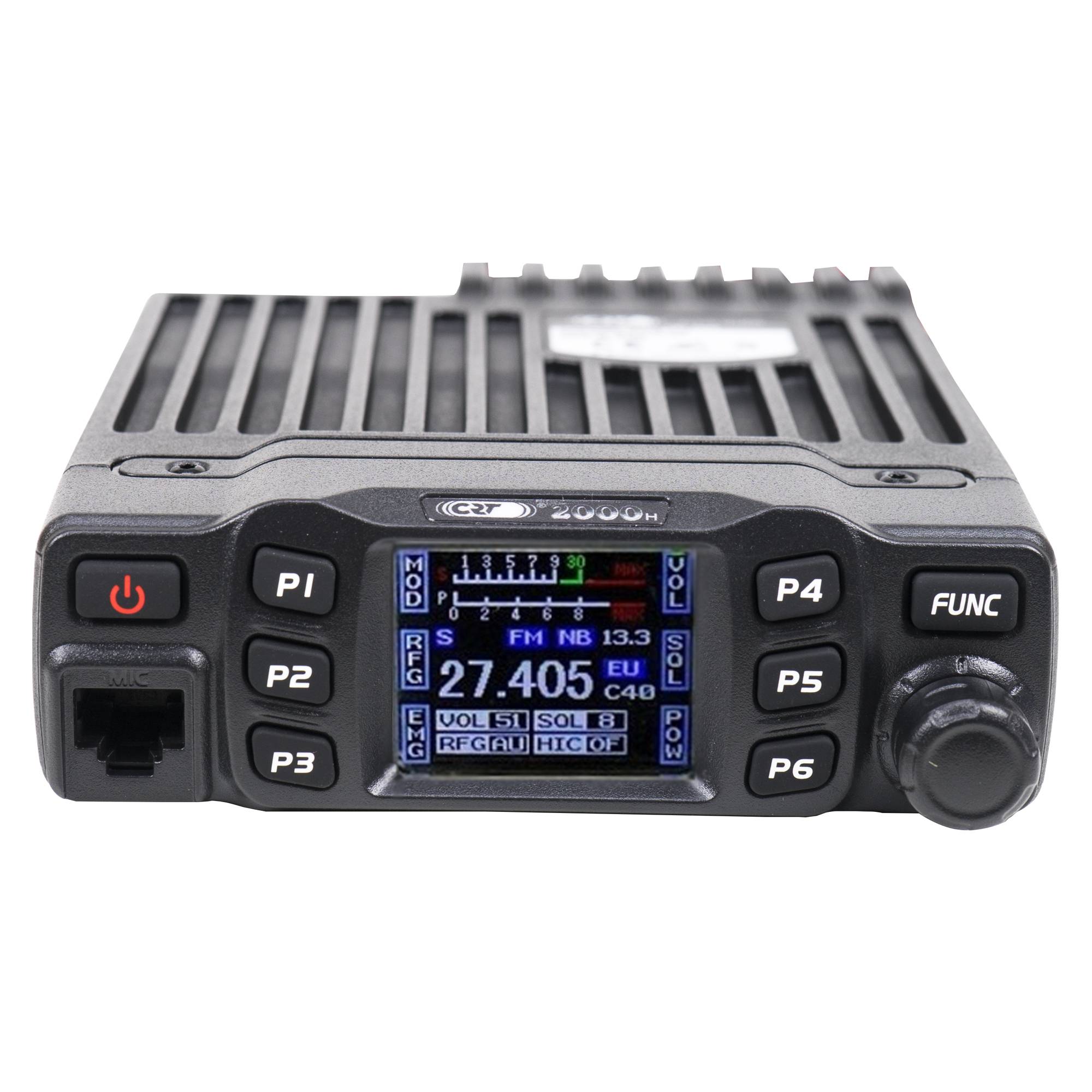 CB CRT 2000H Radiosender, 4 W, AM / FM, 12 V, ASQ, Scan, Farbanzeige, programmierbar