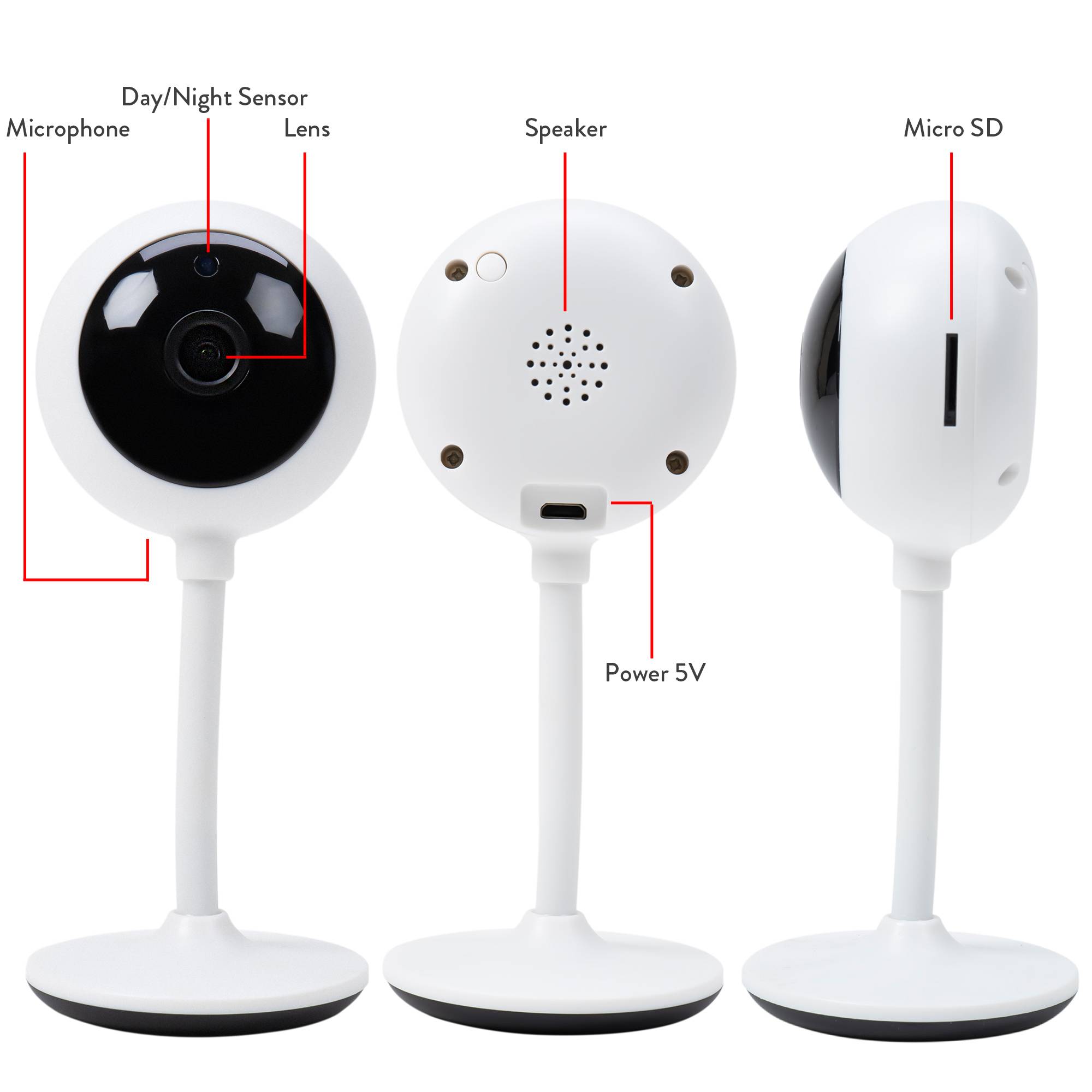 IP22T PNI-Videoüberwachungskamera mit IP, 2MP 1080P, WLAN, Micro-SD-Kartensteckplatz, kompatibel mit der Tuya Smart-Anwendung