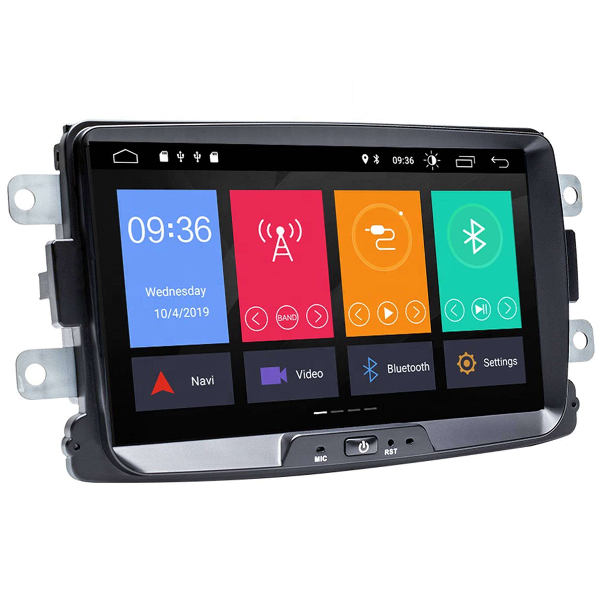 PNI DAC100 Autoradio mit Android 13, 2 GB DDR3-RAM/32 GB ROM, Navigationssystem für Dacia Logan 2, Sandero, Duster, Renault Captur, Touchscreen