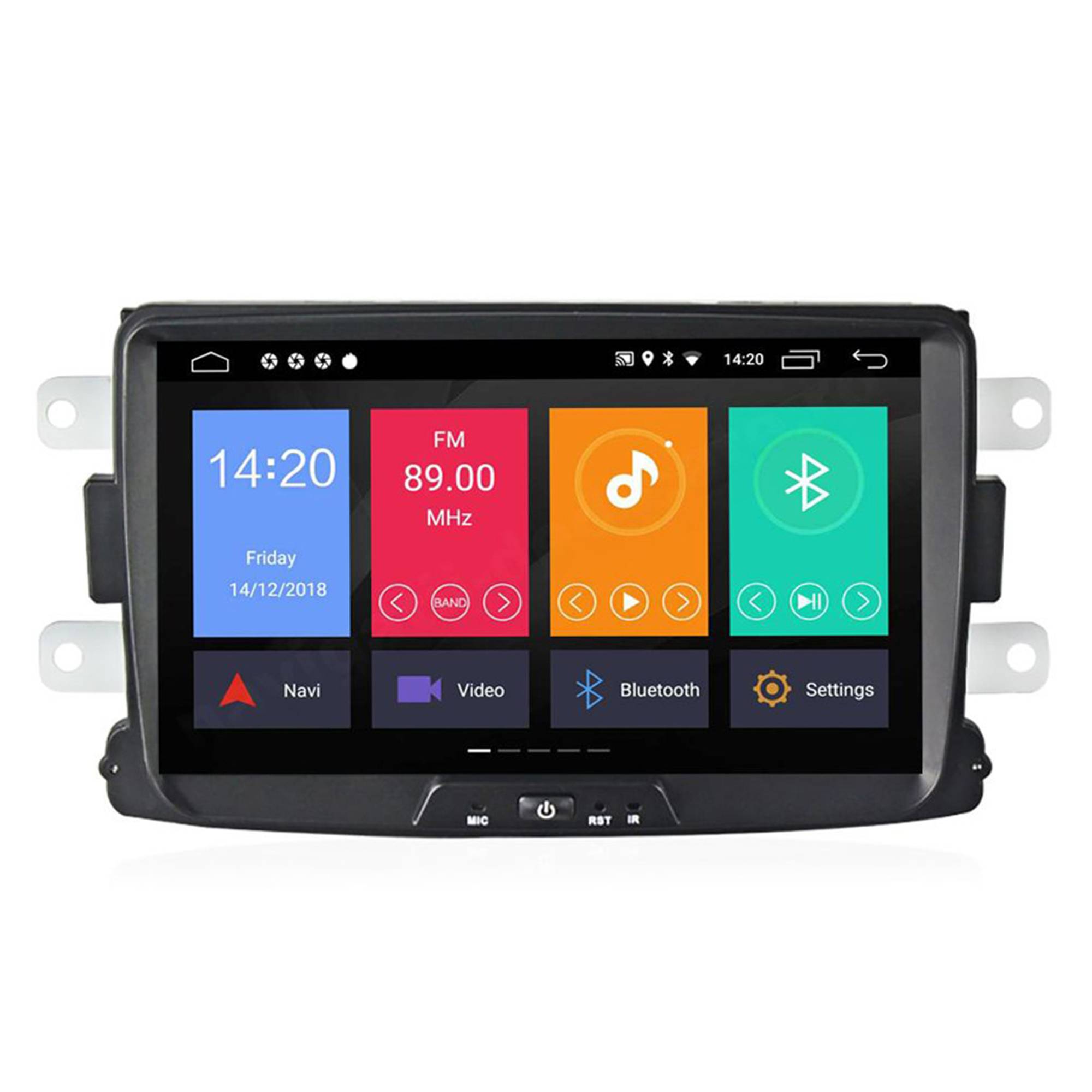 PNI DAC100 Autoradio mit Android 13, 2 GB DDR3-RAM/32 GB ROM, Navigationssystem für Dacia Logan 2, Sandero, Duster, Renault Captur, Touchscreen