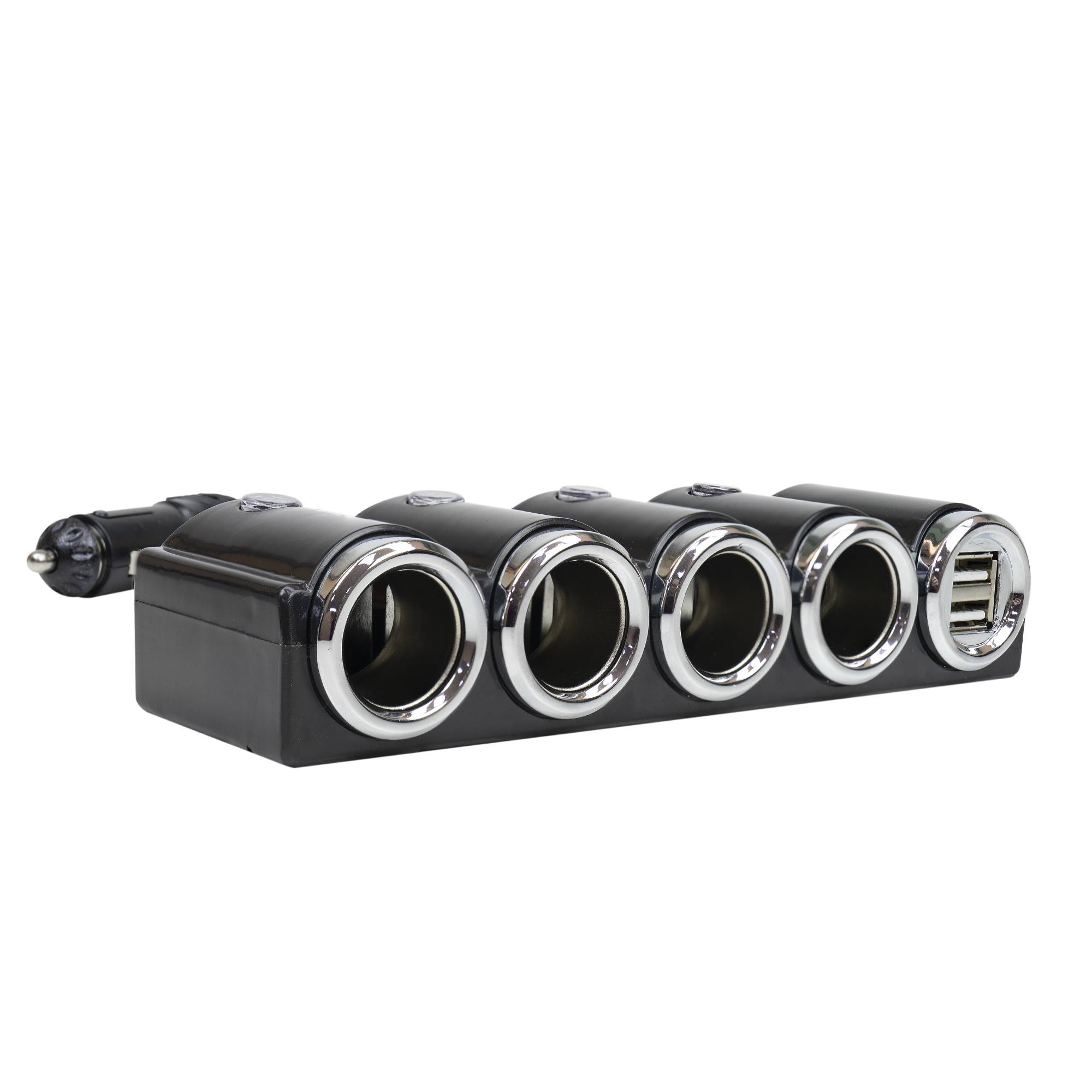 PNI Feuerzeug 04 12V / 24V 4 Lichtleistung Autosplitter, 2xUSB, LED-Anzeige