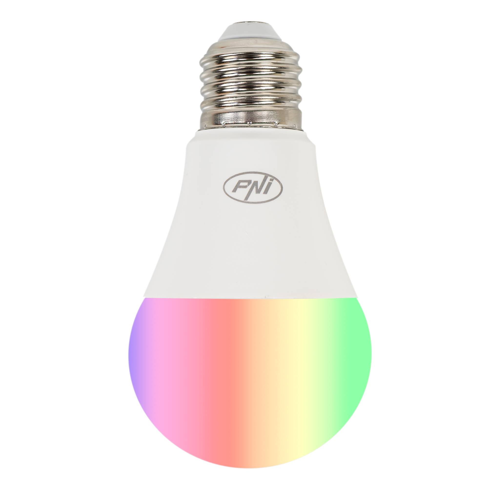 PNI SmartHome SM7RGBW E27 LED-Smart-Glühbirne, 7 W, einstellbares RGBW-Licht, WLAN-programmierbar, Internetsteuerung, Tuya Smart App, kompatibel mit