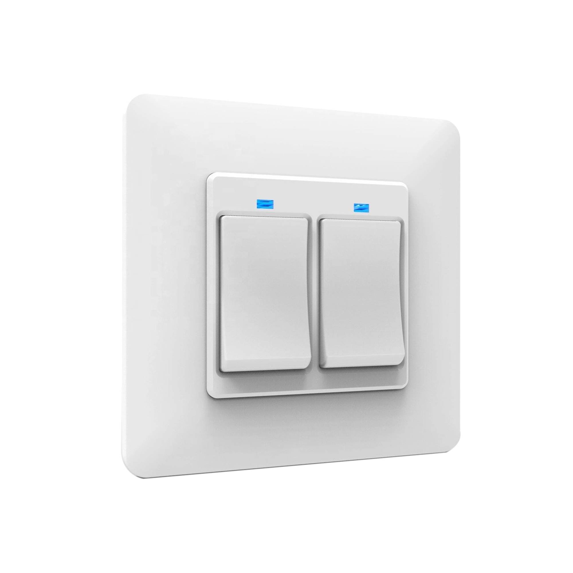 PNI SmartHome WS222 Dualer Lichtschalter für die Internet-Lichtsteuerung mit kompatibler Tuya Smart App, Amazon Alexa und Google Home