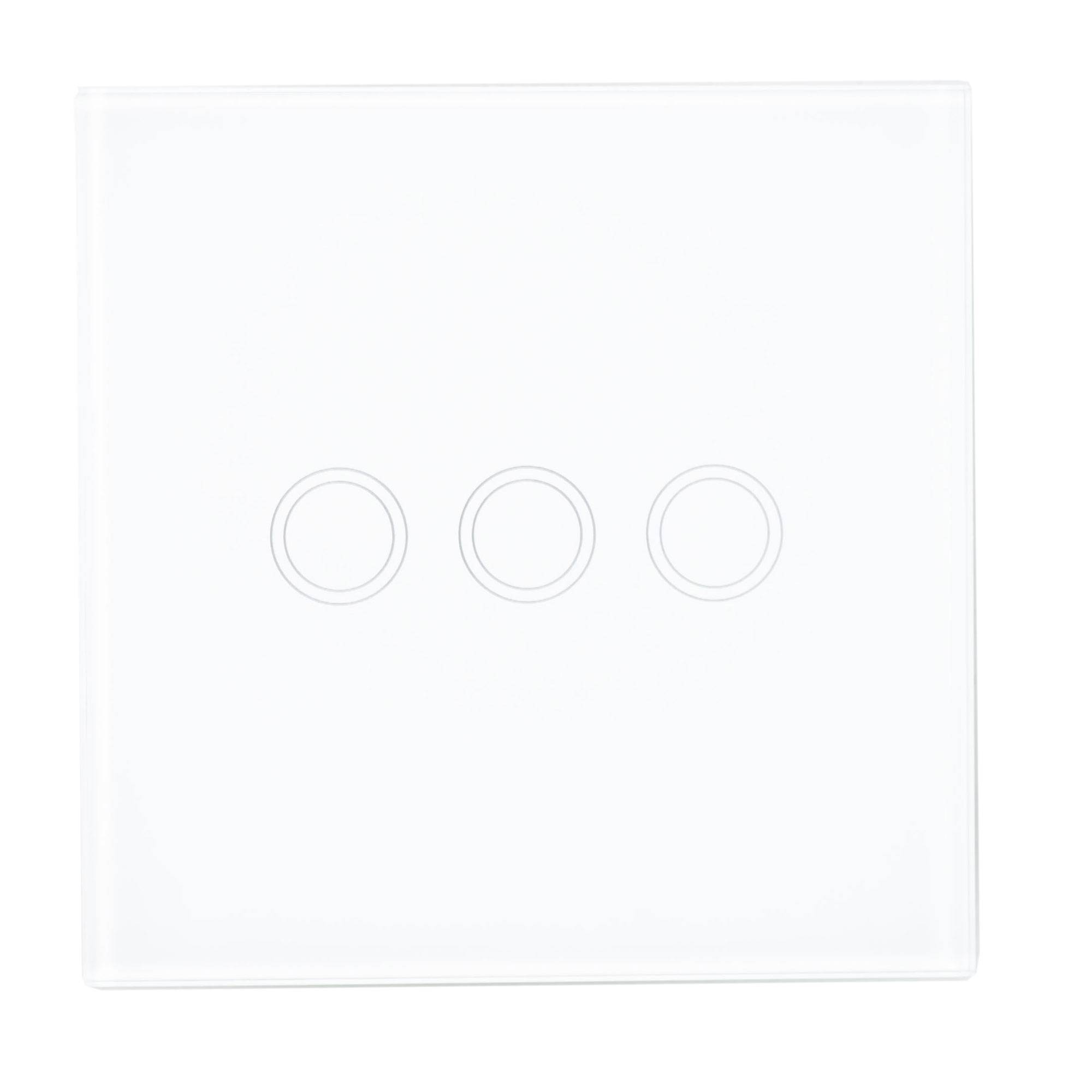 Dreifachschalter mit Glas PNI SH303 touch, weiß mit LED-Anzeige