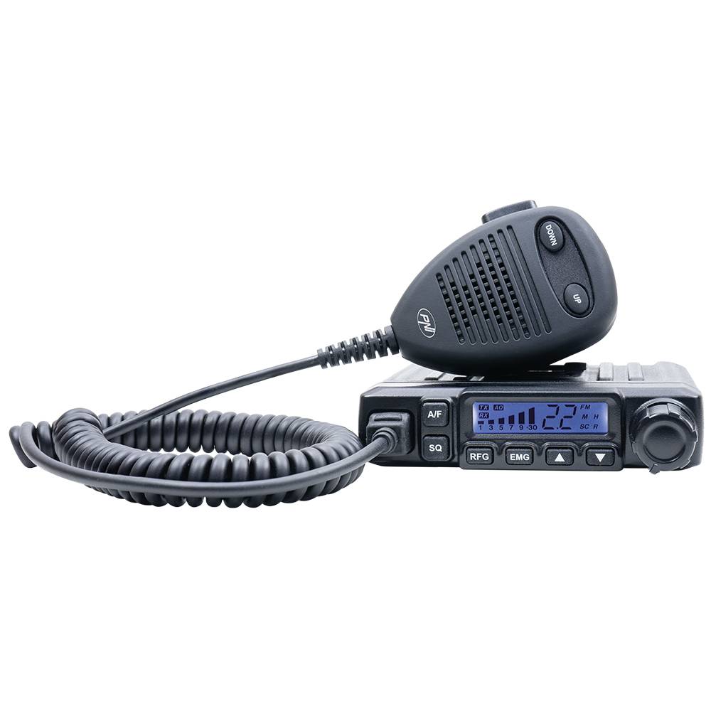 CB PNI ESCORT HP 6500 ASQ-Funkstationspaket, HF-Verstärkung, 4 W, 12 V + CB PNI S75-Antenne mit 7-9 km Kabel und fester Halterung
