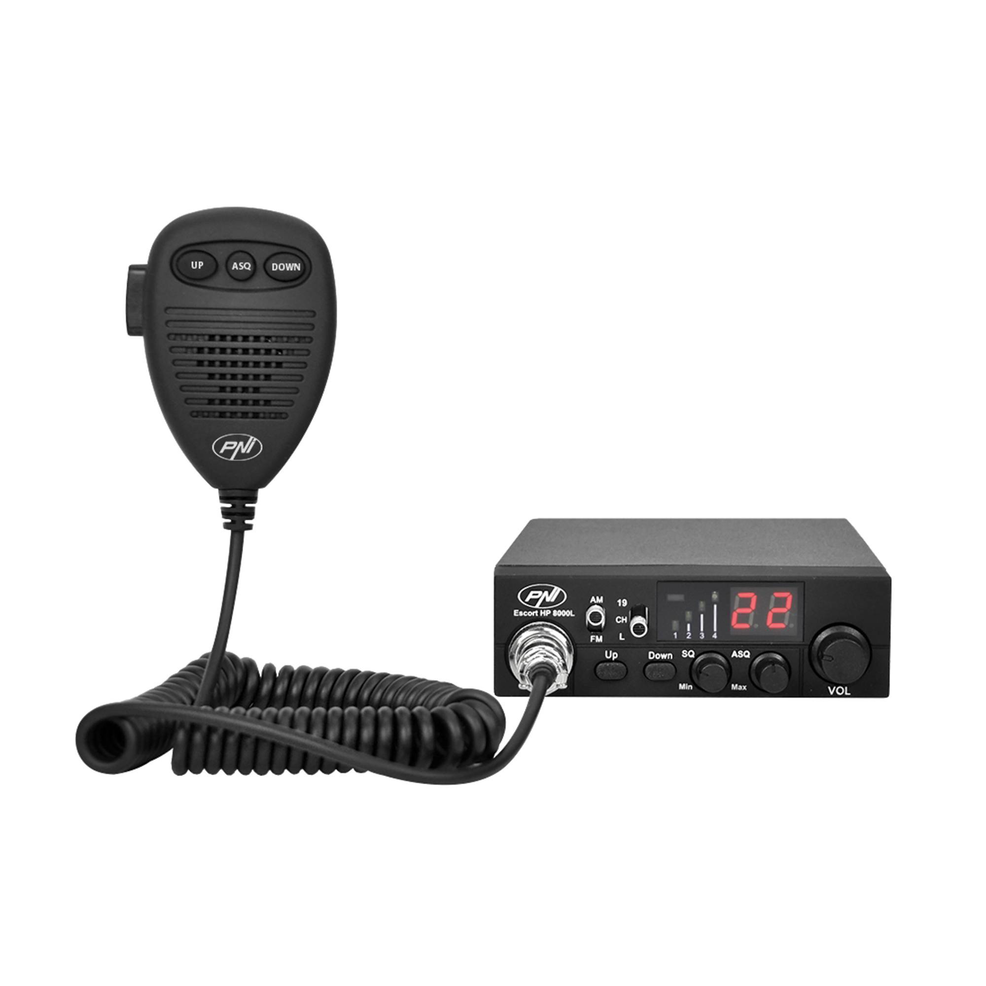 CB PNI-Begleitfunk-Kit HP 8000L ASQ + CB PNI S75-Antenne mit Kabel und fester Halterung