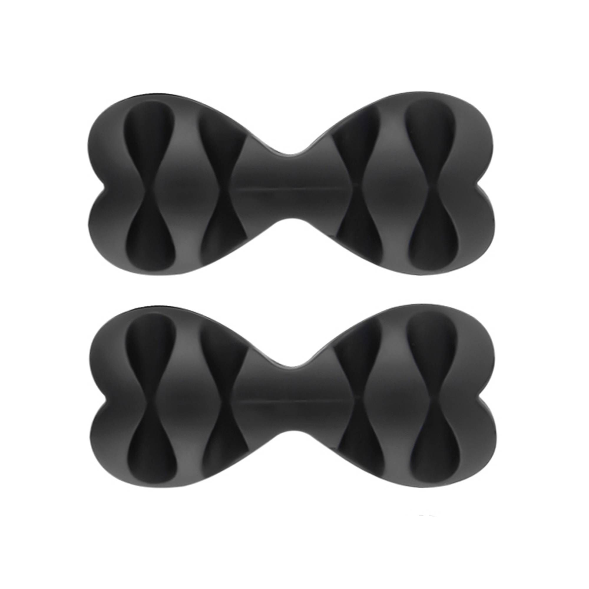 Multifunktions-Organizer PNI Tidy Clip 02 Kabel, flexibles Silikon, selbstklebend, für 8 4x2-Kabel mit 6 mm Durchmesser, schwarz, 2er-Set