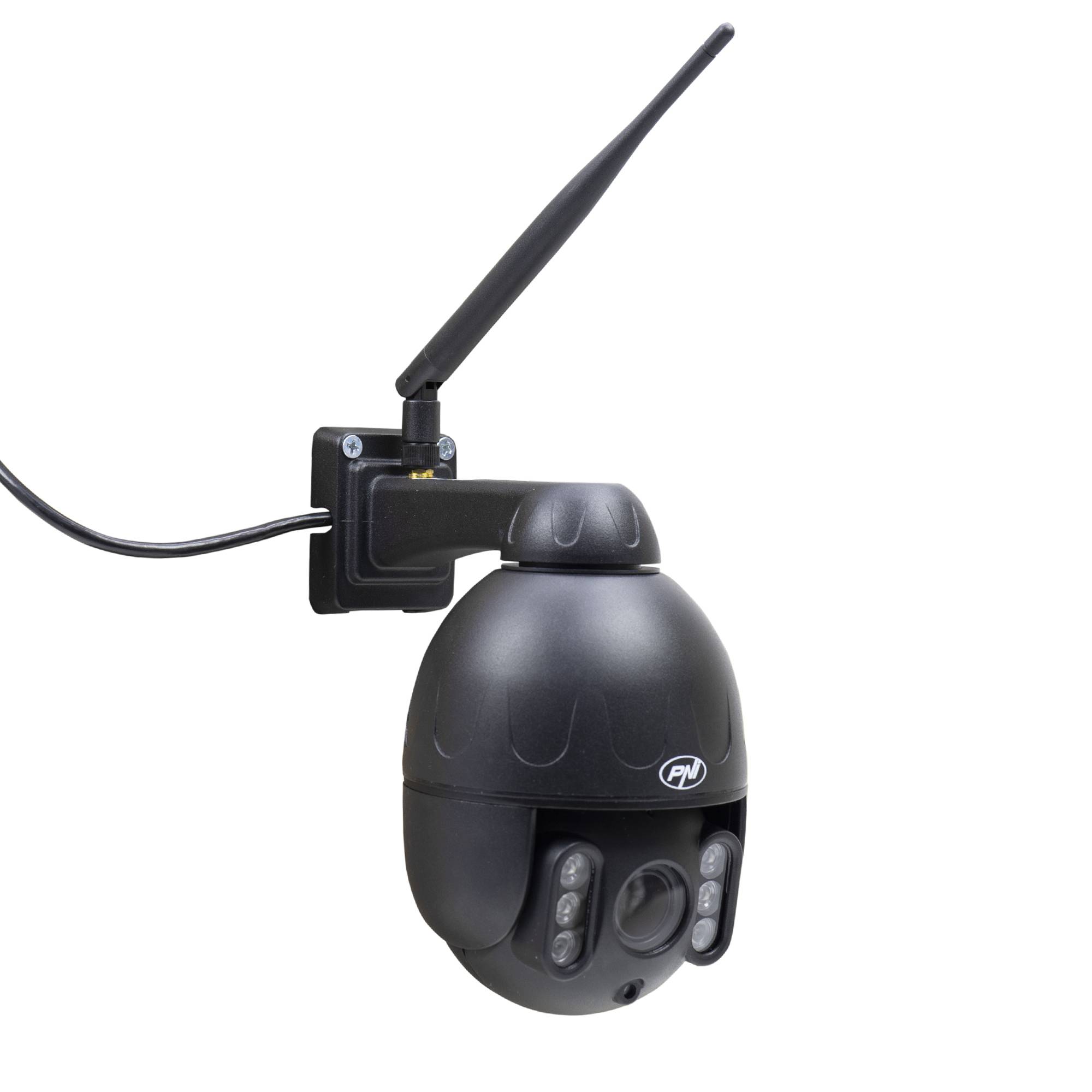 Videoüberwachungskamera PNI IP655B 5MP WiFi PTZ 5X H265 optischer Zoom, microSD-Steckplatz, Standalone, Nachtsicht 50m IP66 Bewegungserkennungsalarm