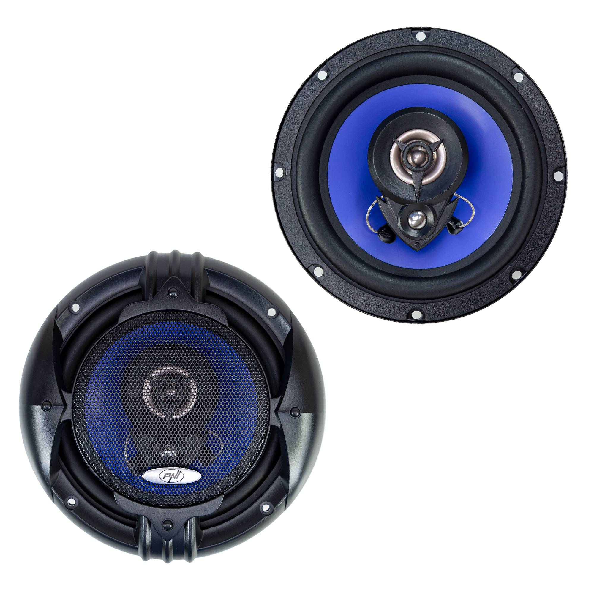 Koaxiale Autolautsprecher PNI HiFi650, 120 W, 16,5 cm, 3-Wege, Gitter inklusive Set 2-tlg