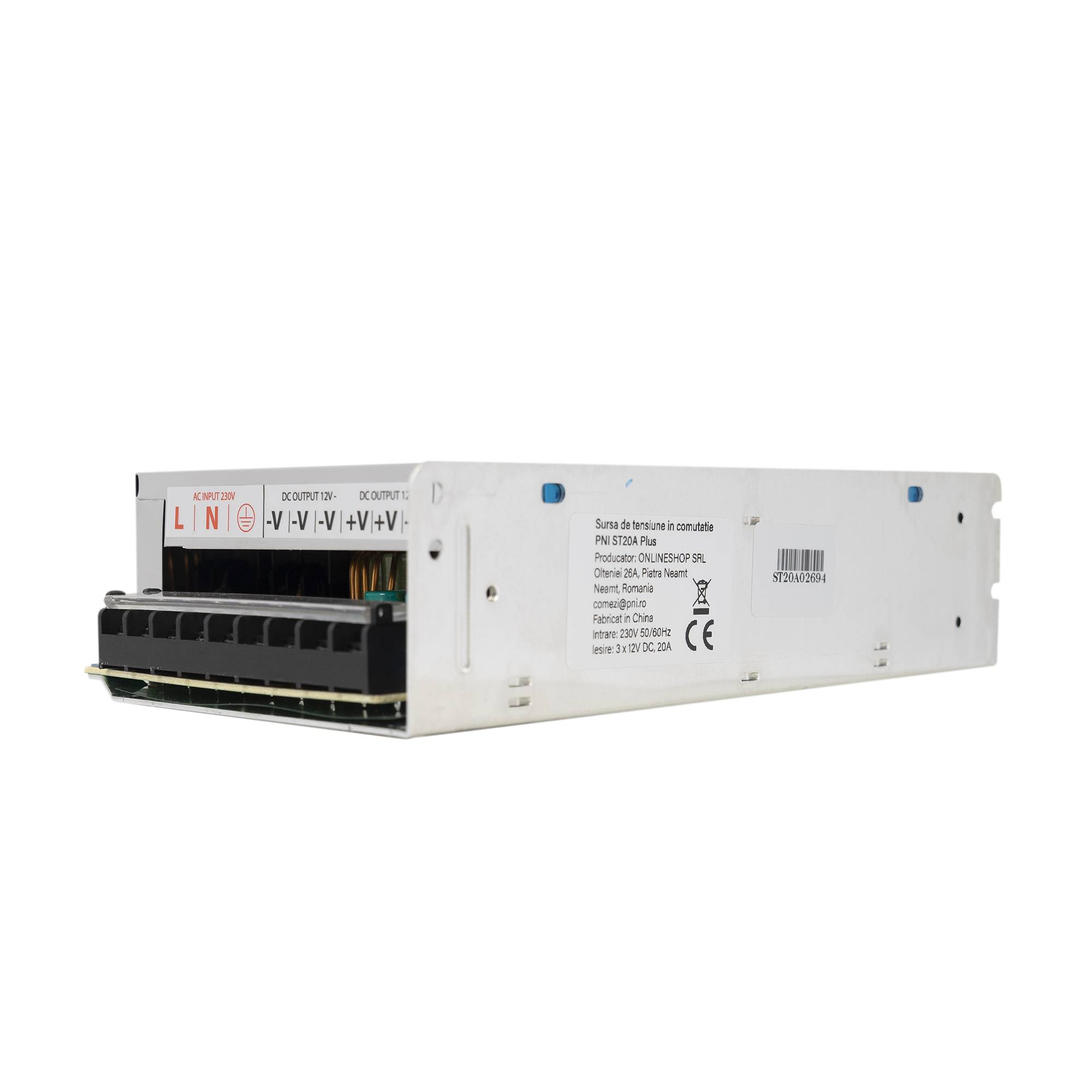 Schaltspannungsquelle PNI ST20A Plus 230V auf 12V 20A stabilisiert für Überwachungssysteme