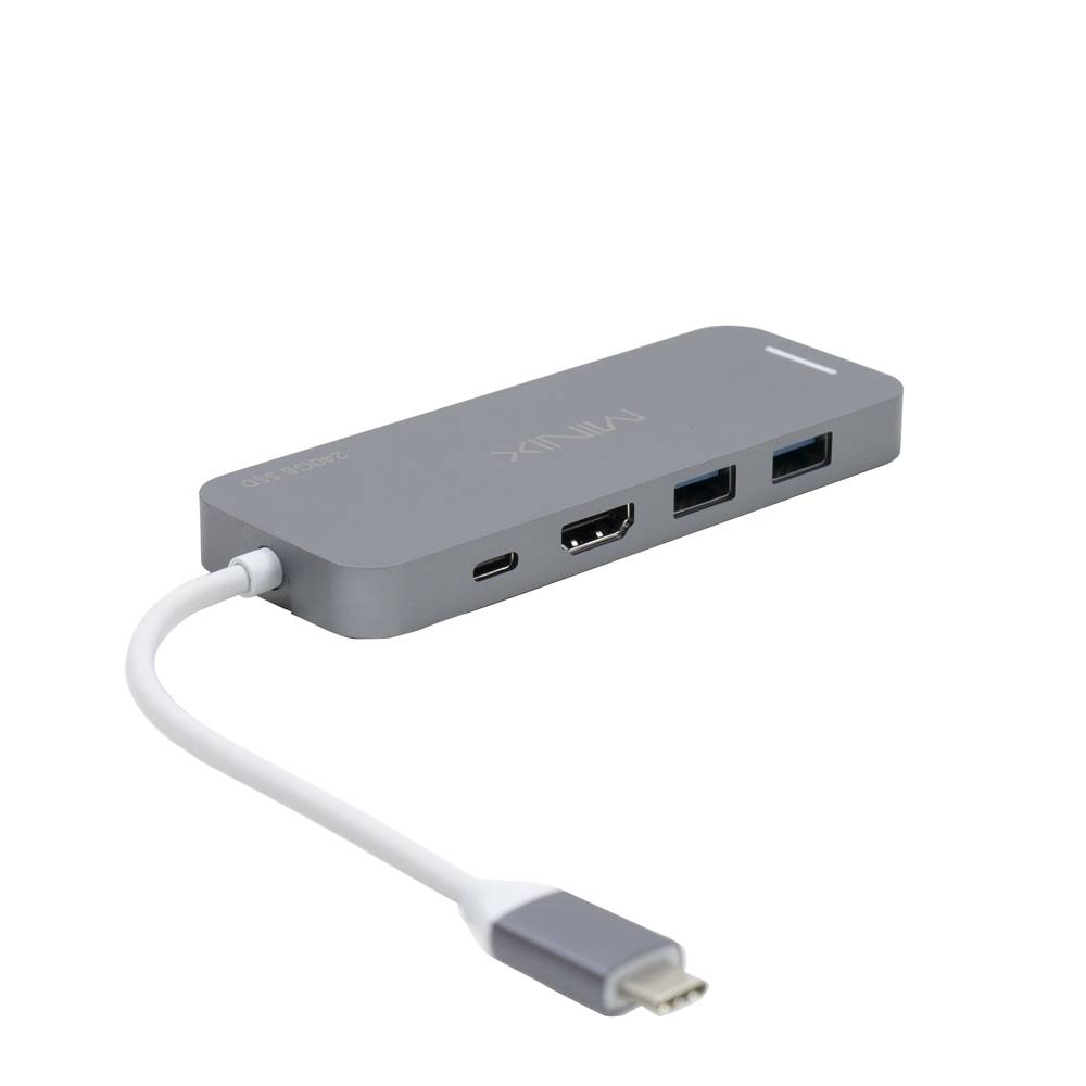 Minix NEO-S2GR USB-C-Miniport-Adapter mit 240-GB-Solid-State-Laufwerk (SSD), HDMI, USB Typ C, 2 x USB 3.0