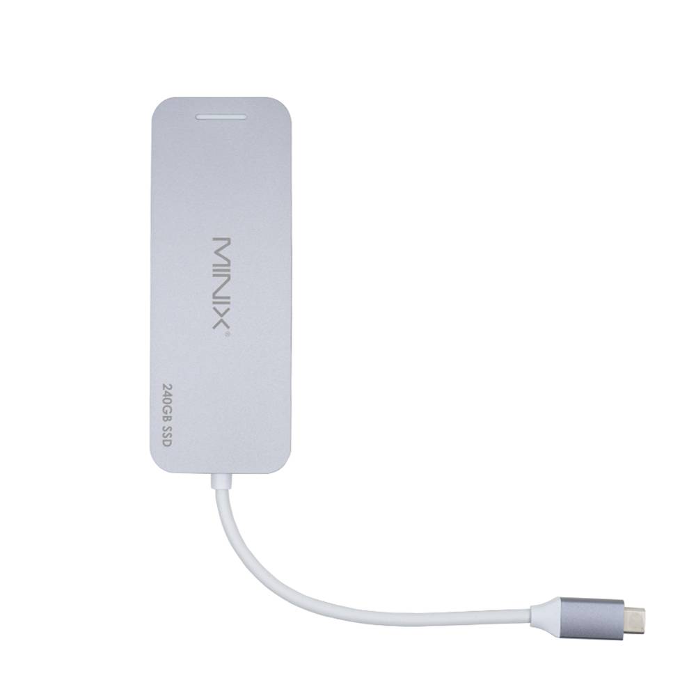 Minix NEO-S2GR USB-C-Miniport-Adapter mit 240-GB-Solid-State-Laufwerk (SSD), HDMI, USB Typ C, 2 x USB 3.0