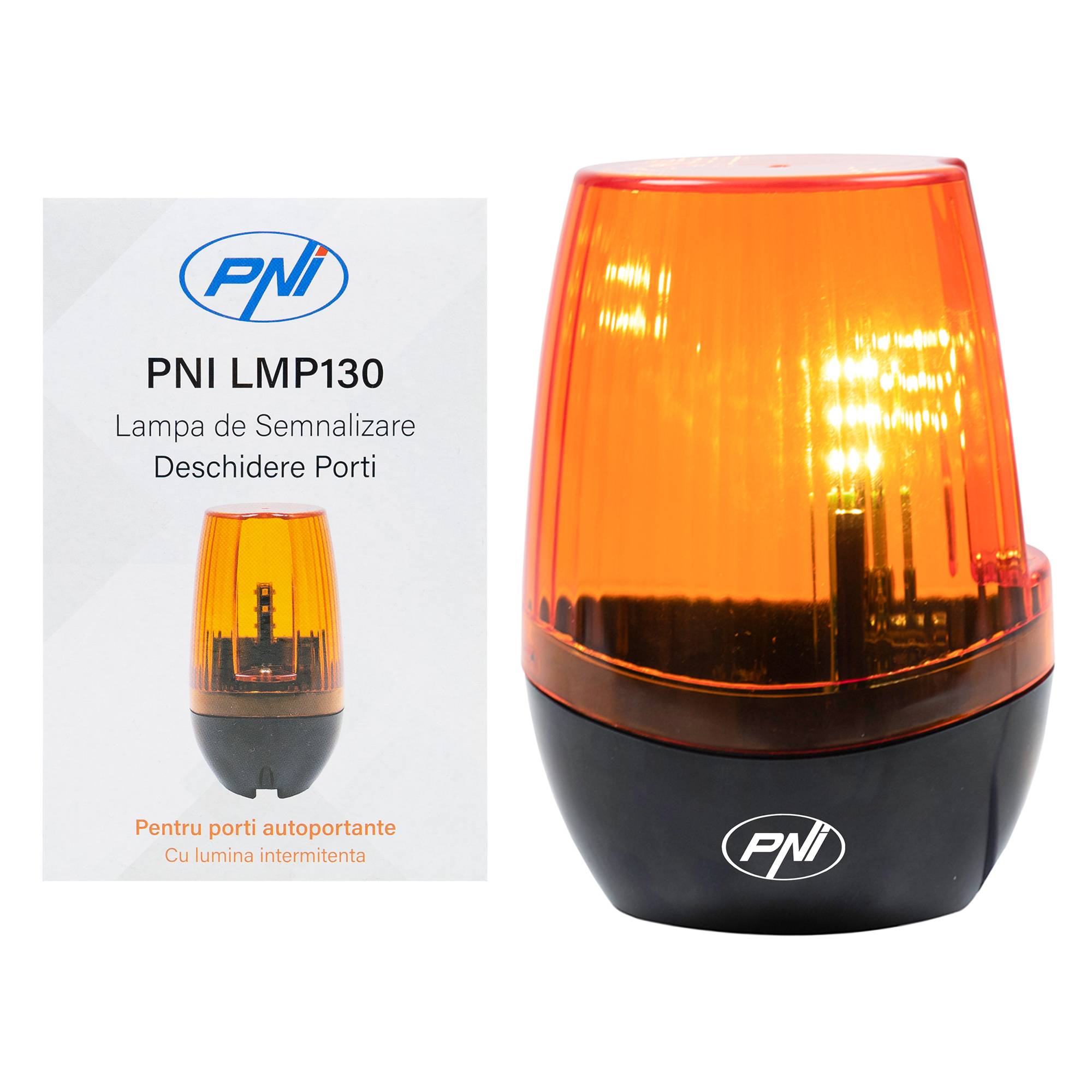 LED-Signalleuchte für Toröffnung PNI LMP130 12-265 V, blinkend, für selbsttragende Tore, IP54