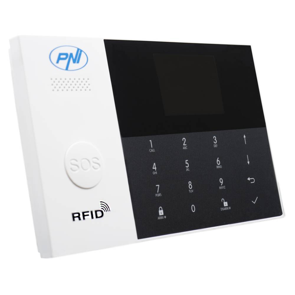 PNI SafeHouse HS550 Wifi GSM 3G-Funkalarmsystem mit Überwachung und Alarmierung über Internet, SMS, Sprachanruf, maximal 90 Funkzonen und 3 kabelgeb