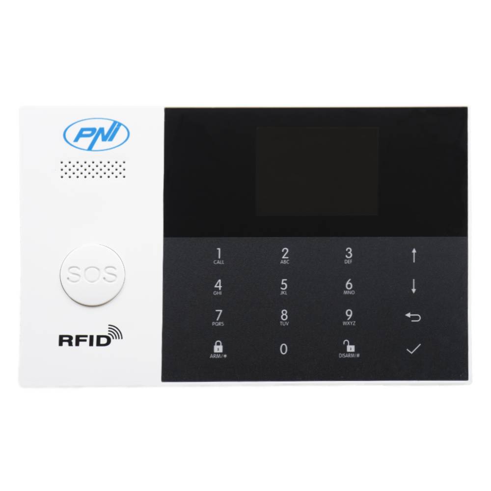 PNI SafeHouse HS550 Wifi GSM 3G-Funkalarmsystem mit Überwachung und Alarmierung über Internet, SMS, Sprachanruf, maximal 90 Funkzonen und 3 kabelgeb