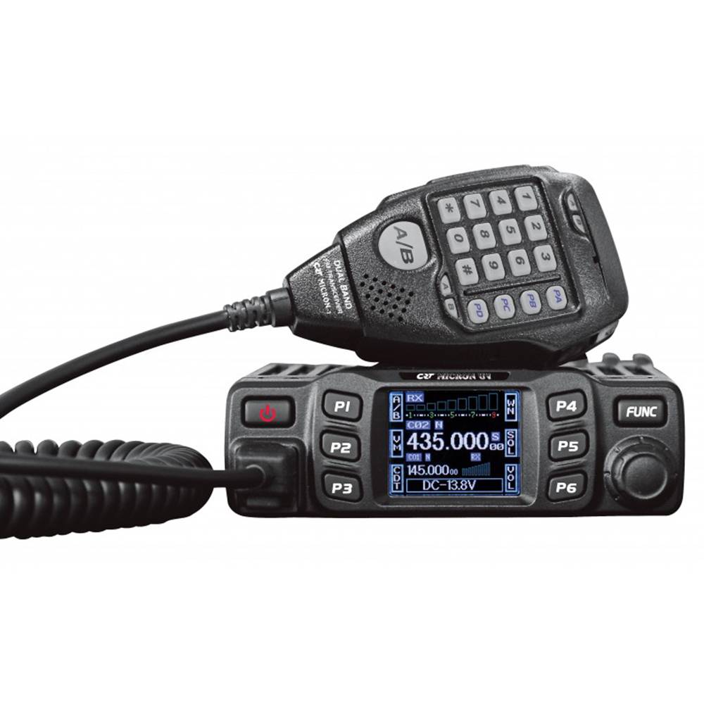 VHF / UHF CRT MICRON UV Dual Band Radio Station 144-146 MHz - 430-440 MHz, 13,8 Vdc, DTMF, Dual Watch, TOT, Scan, Talk Around