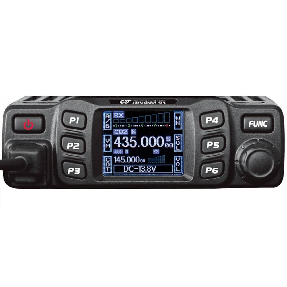 VHF / UHF CRT MICRON UV Dual Band Radio Station 144-146 MHz - 430-440 MHz, 13,8 Vdc, DTMF, Dual Watch, TOT, Scan, Talk Around