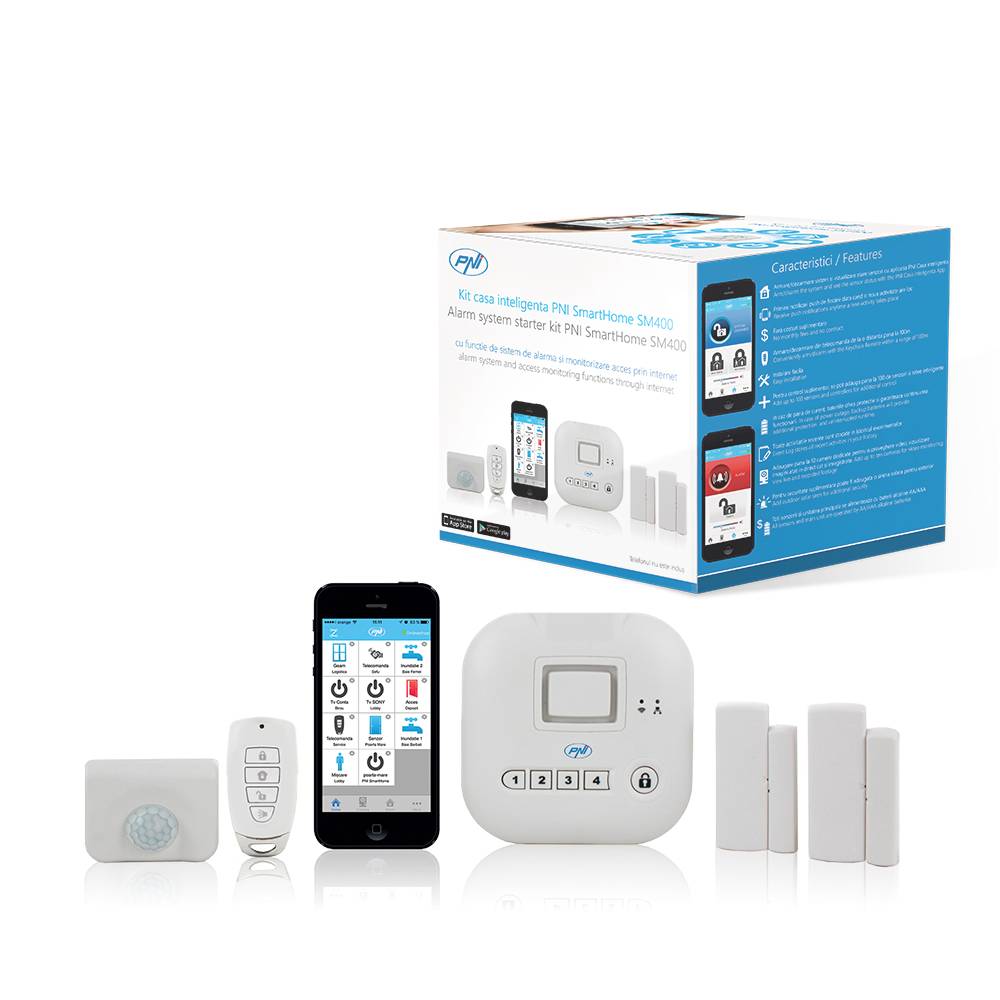 SmartHome SM400 SmartHome-Smartphone-Kit mit Alarmsystem und Internetzugangskontrolle