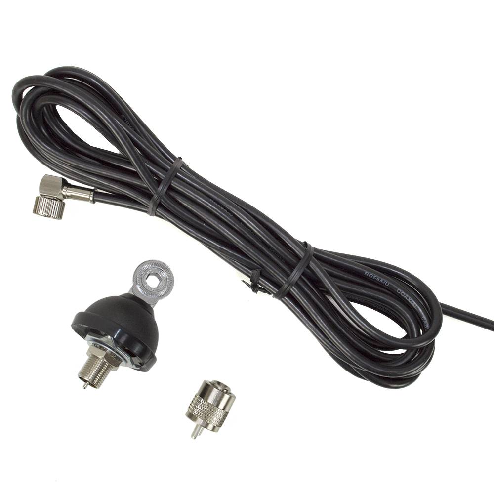Das PNI FC27-Kabel und die Butterfly-Antennenhalterung enthalten den PL259-Stecker