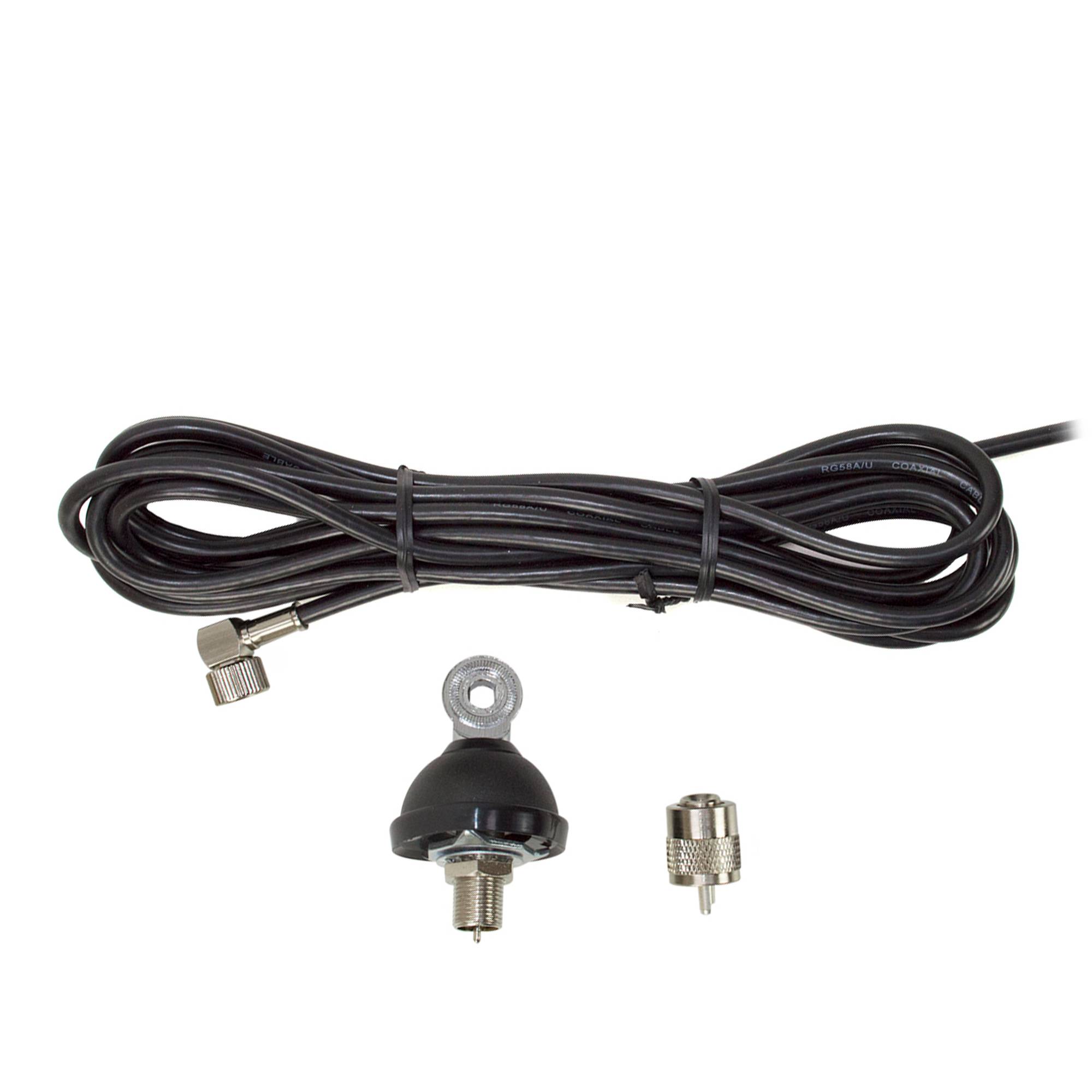 Das PNI FC27-Kabel und die Butterfly-Antennenhalterung enthalten den PL259-Stecker