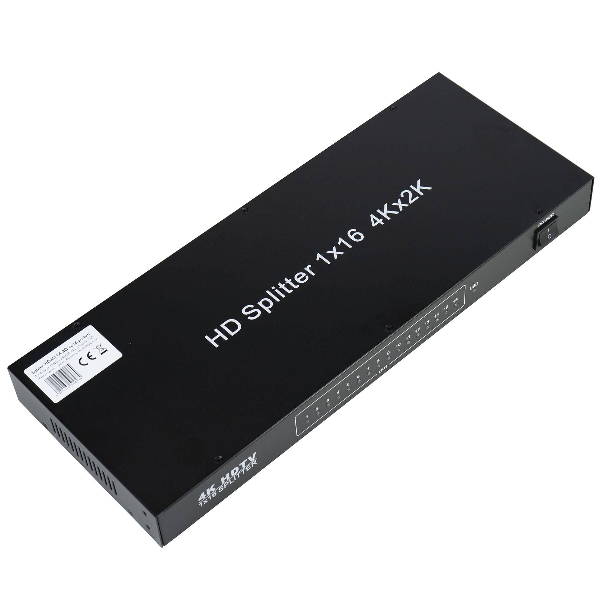 HDMI 1.4 3D UltraHD 4Kx2K-Splitter mit 16 Anschlüssen