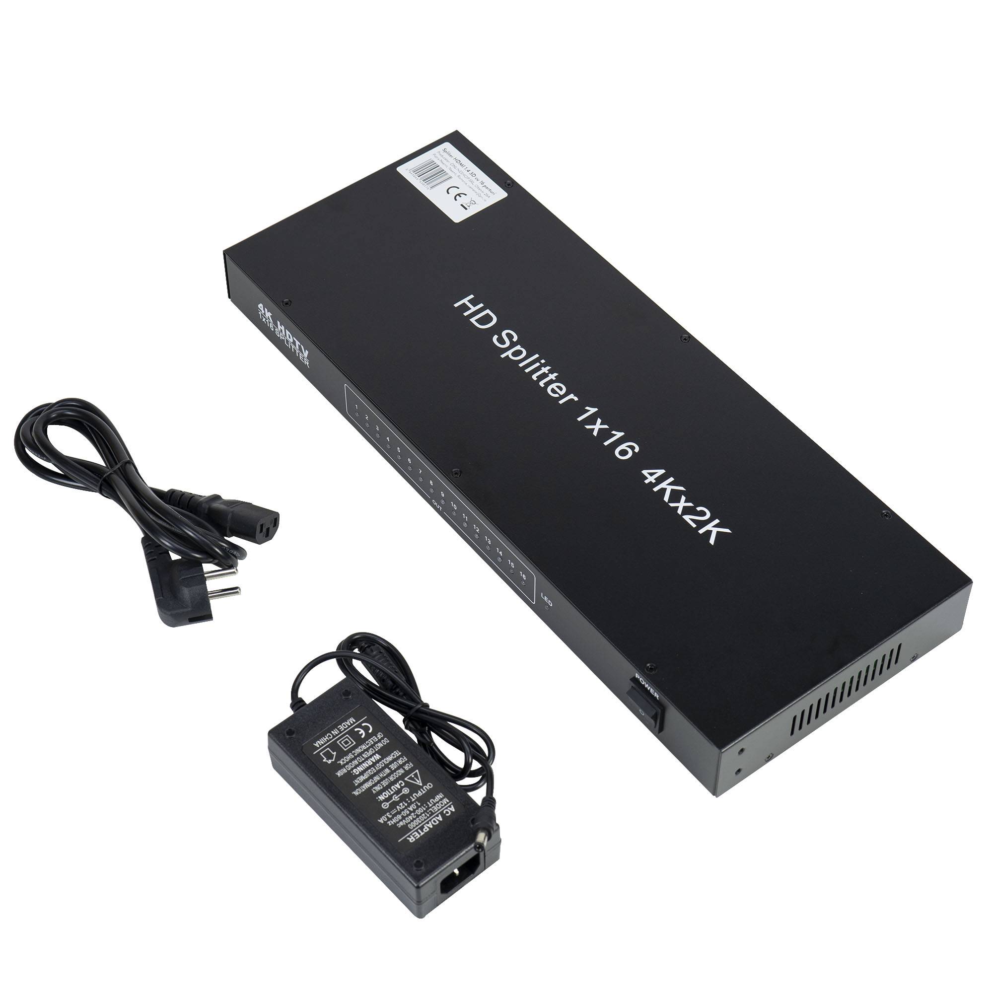 HDMI 1.4 3D UltraHD 4Kx2K-Splitter mit 16 Anschlüssen