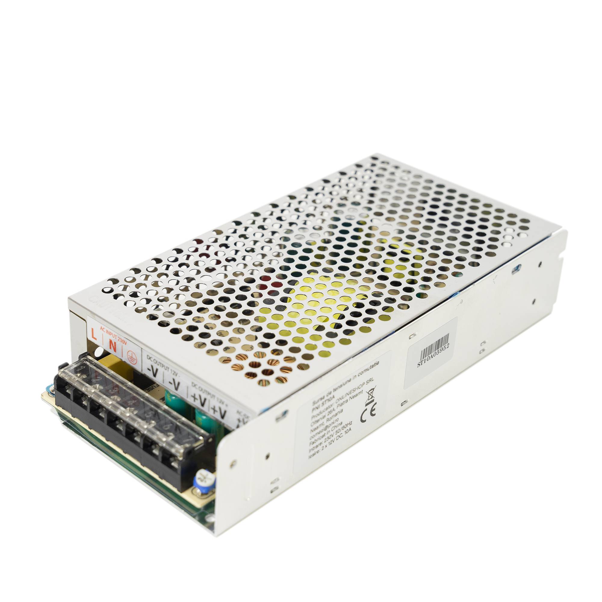 Stabilisierte Schaltspannungsquelle PNI ST10A 230V bis 12V 10A stabilisiert für Überwachungssysteme