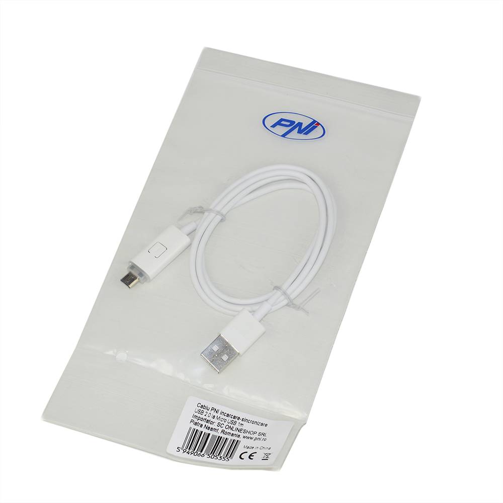 PNI Lade USB 2.0 Ladekabel auf Micro USB 1m