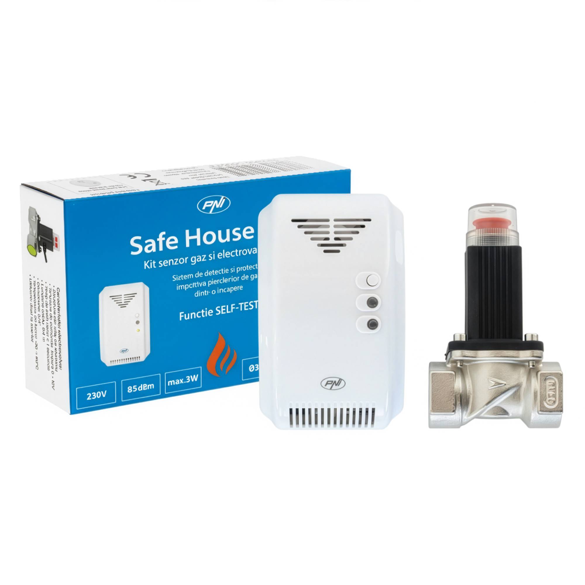 Gassensor und Magnetventil-Kit PNI Safe House 200 3/4 Zoll