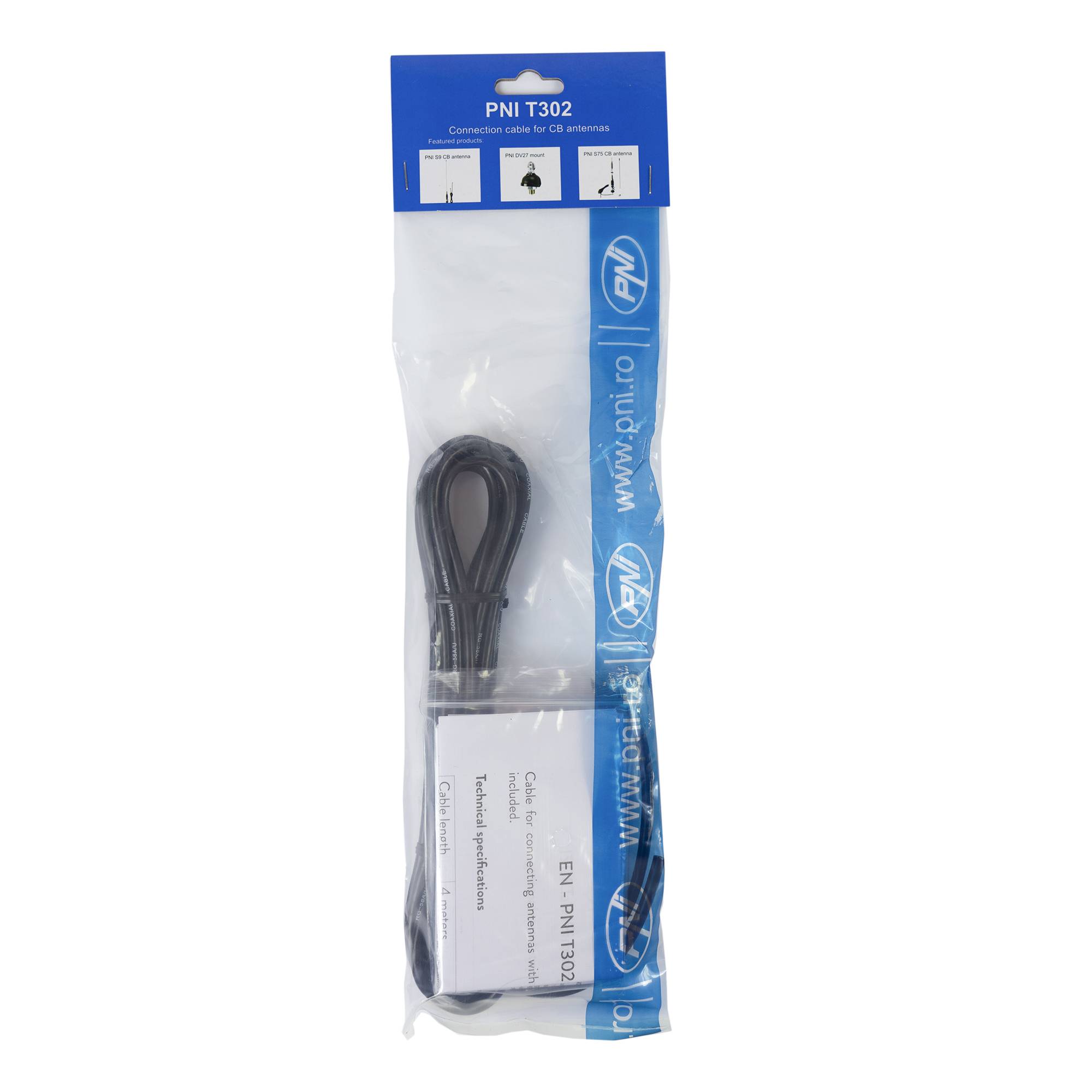 PNI T302-Verbindungskabel für FC27 / DV 27 PL-Halterung inkl. PL259-Stecker