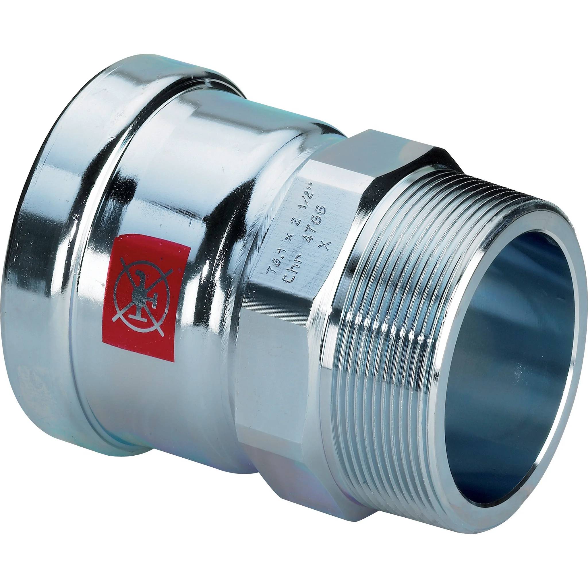 Viega Prestabo XL-Übergangsstück mit SC-Contur, Stahl unlegiert, verzinkt, d: 64,0, R: 2½, 1 Stk.