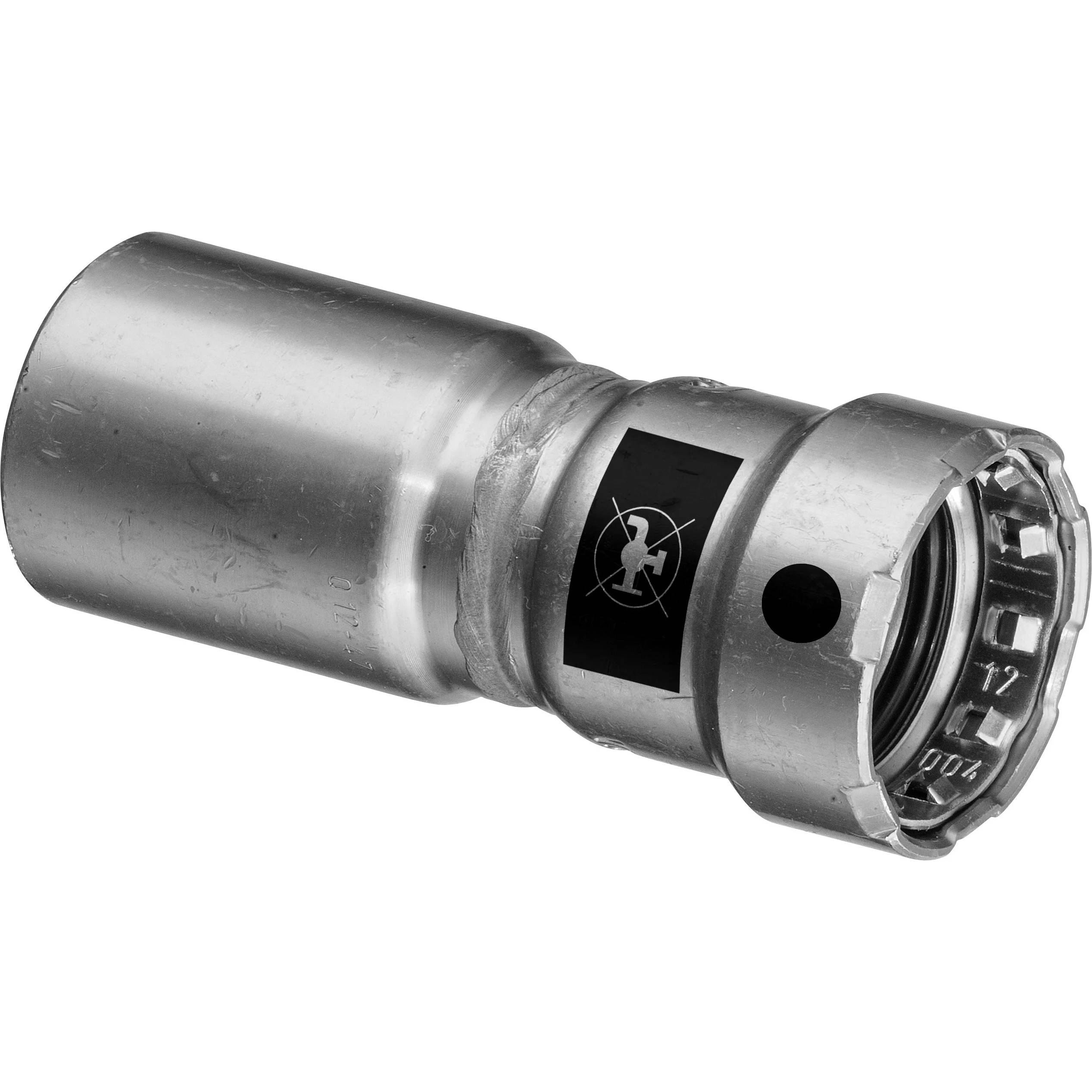 Viega Megapress-Reduzierstück mit SC-Contur, Stahl unlegiert, Zink-Nickel-Beschichtung, Modell 4215.1, VdS-Zulassung, DN1: 50, D1: 2, DN2: 25, D2: