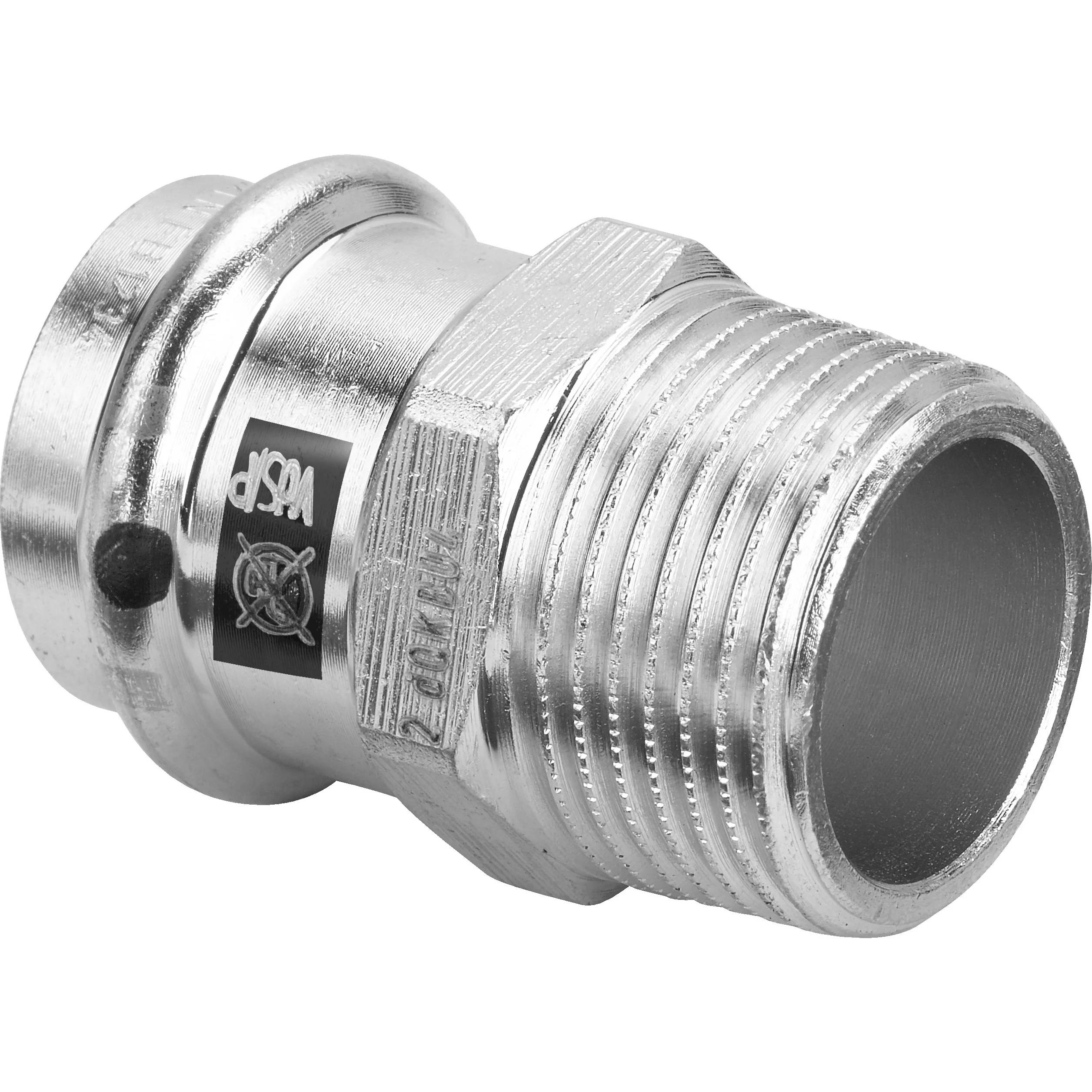 Viega Prestabo-Übergangsstück mit SC-Contur, Stahl unlegiert, verzinkt, Modell 1111, d: 12, R: ½, 1 Stk.
