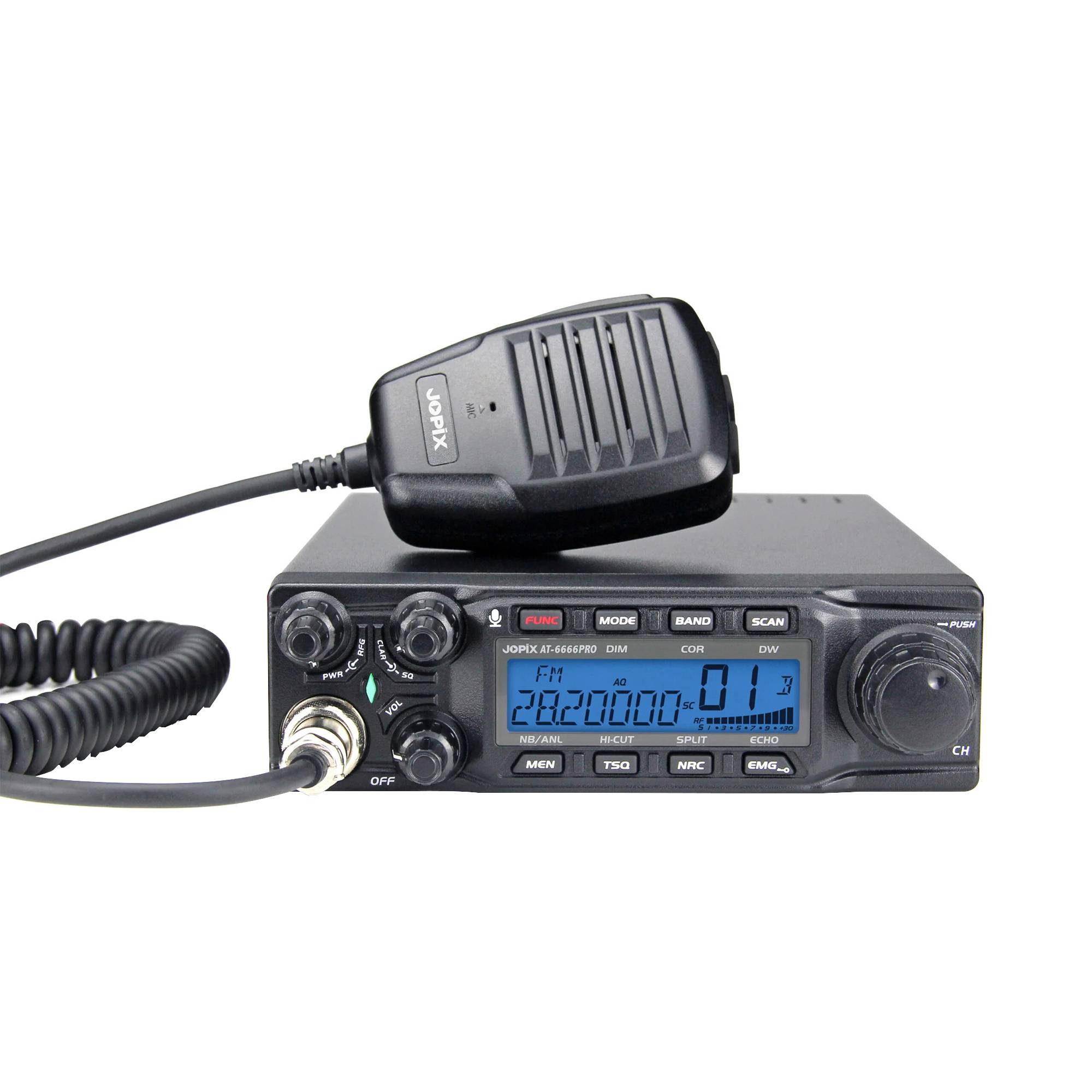Amateurfunksender PNI Jopix AT-6666 PRO, AM, FM, SSB 10M CW TRX 28-29,7 MHz, VOX, Roger Beep, 13,8V