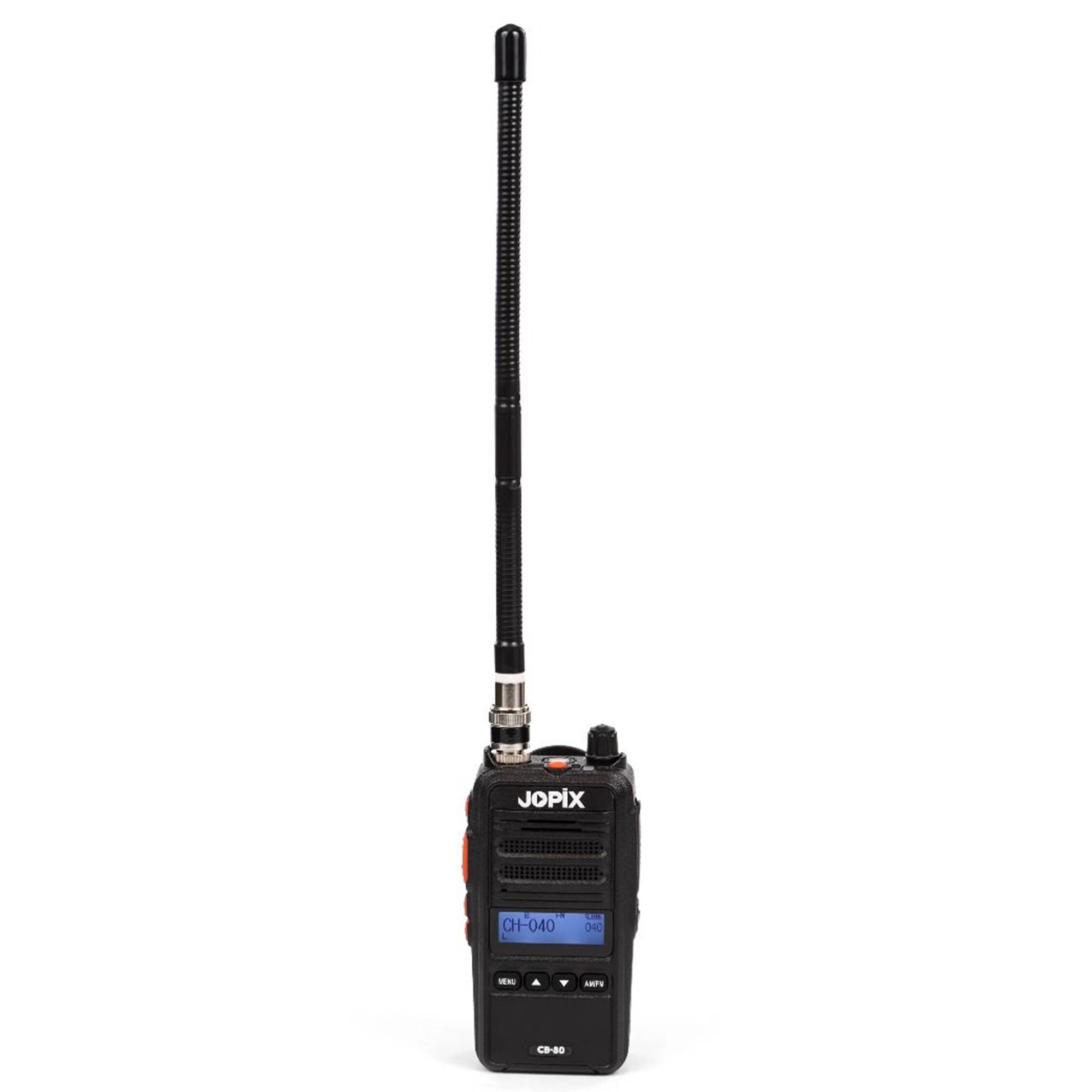 Tragbarer Radiosender CB JOPIX CB-80 AM/FM, ASQ, 40CH, 4W, 2600 mAh Li-Ion, schwarz