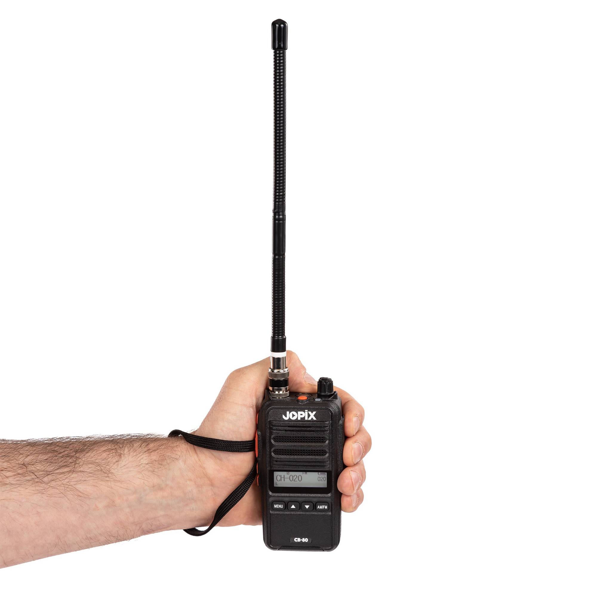 Tragbarer Radiosender CB JOPIX CB-80 AM/FM, ASQ, 40CH, 4W, 2600 mAh Li-Ion, schwarz