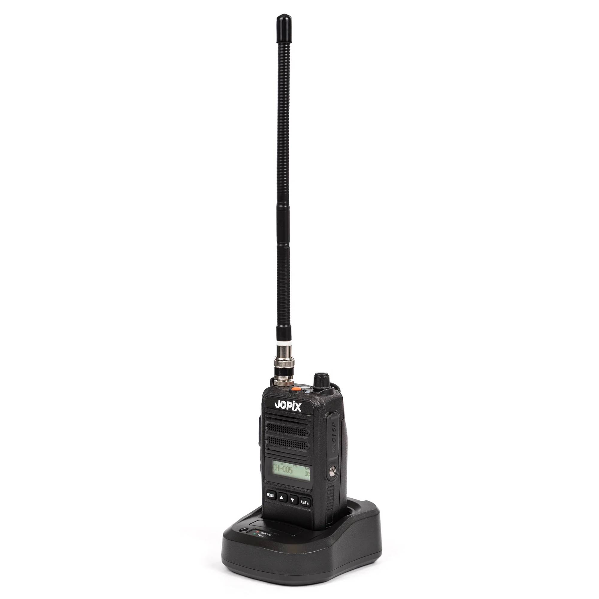 Tragbarer Radiosender CB JOPIX CB-80 AM/FM, ASQ, 40CH, 4W, 2600 mAh Li-Ion, schwarz