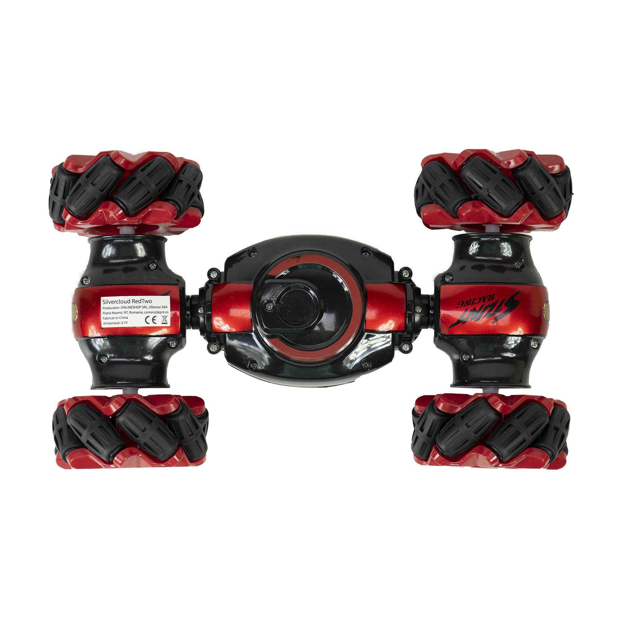 Silvercloud RedTwo Offroad-Spielzeug, mit Fernbedienung und Gestensteuerung, Formänderung, 500-mAh-Ersatzbatterie im Lieferumfang enthalten, rot