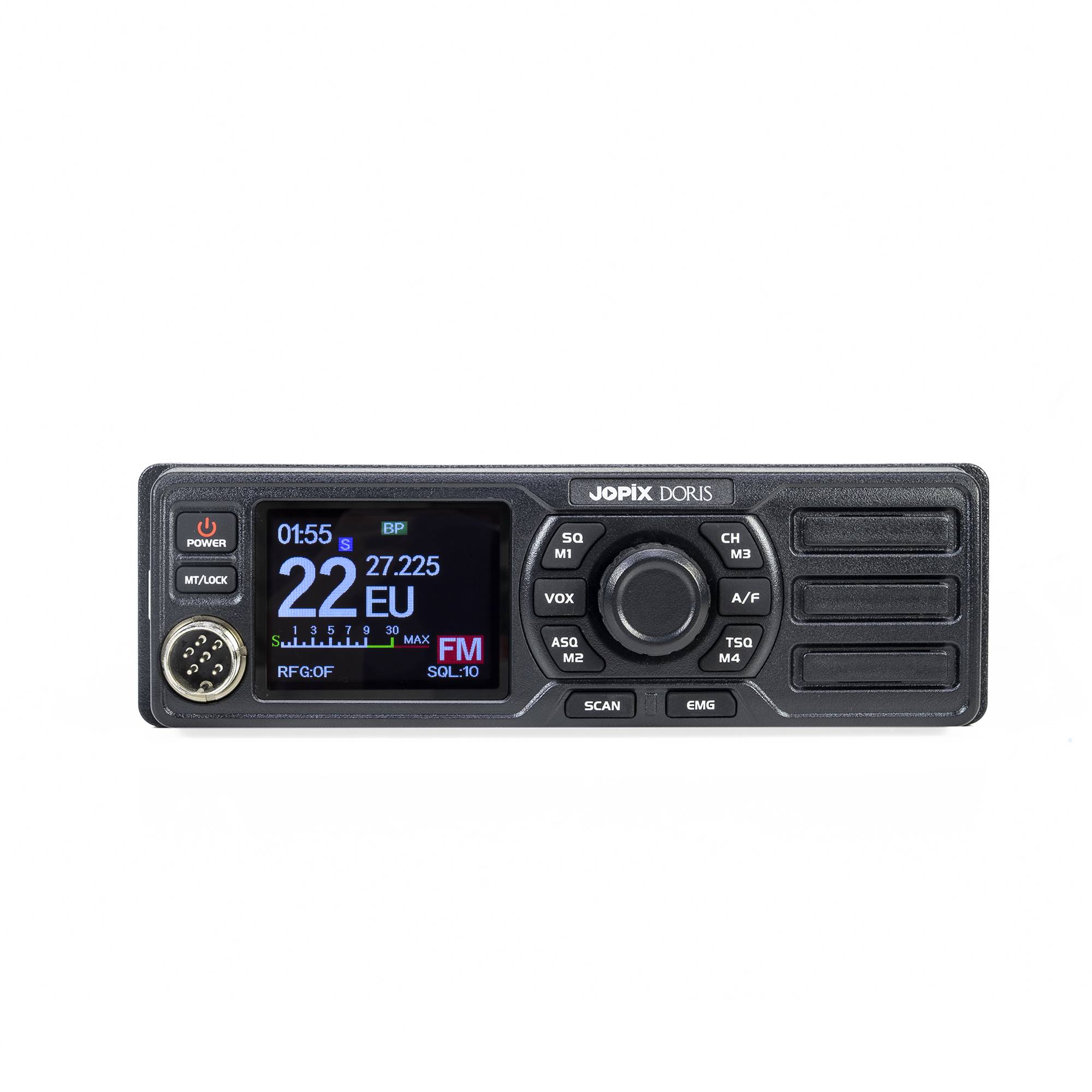 CB-Funksender JOPIX Doris 40CH, AM/FM, 4W, ASQ, Roger Beep, VOX, 12-24V