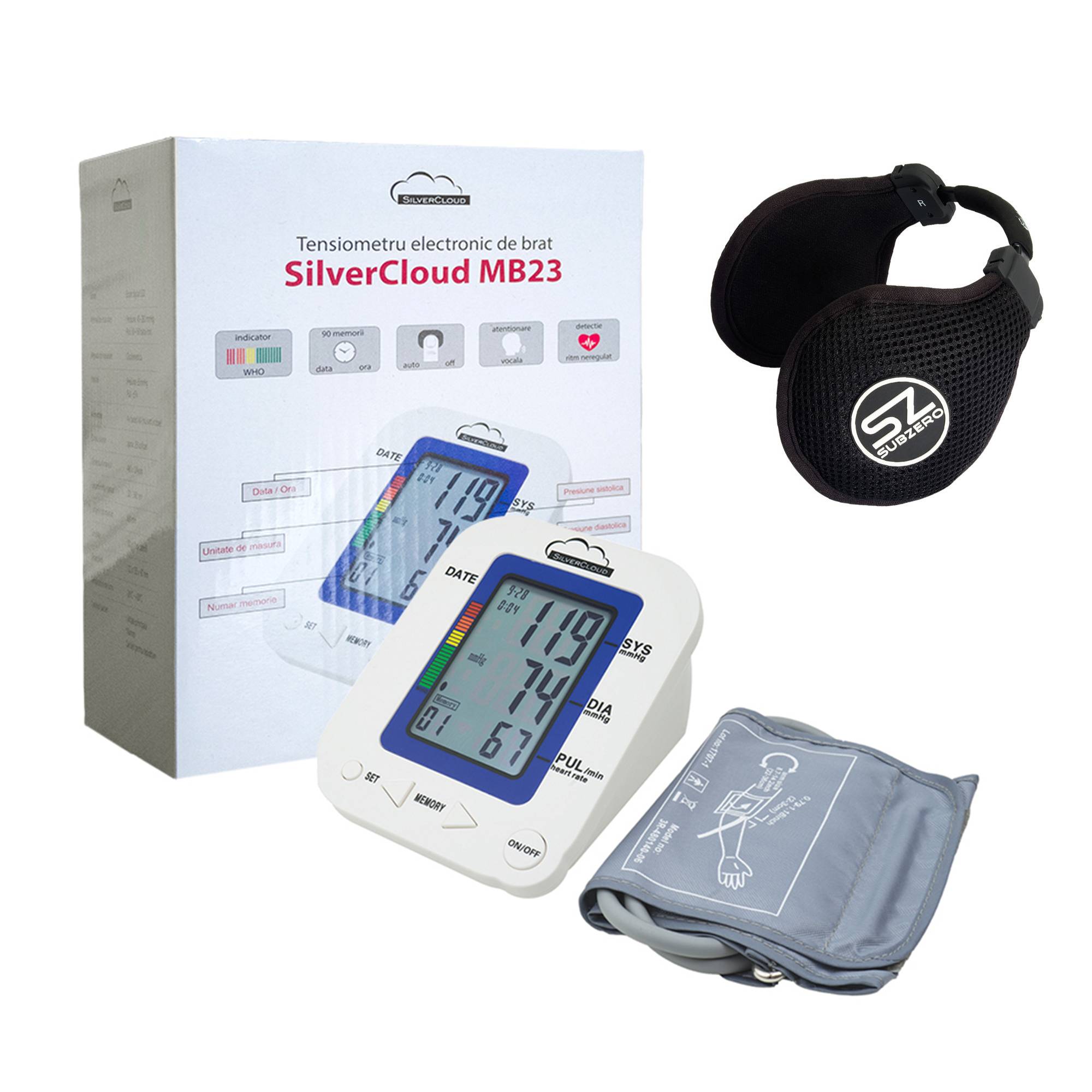 Promo SilverCloud MB23 Elektronisches Arm-Blutdruckmessgerät und Geschenk Midland Subzero Sun Kopfhörer für den Sommer