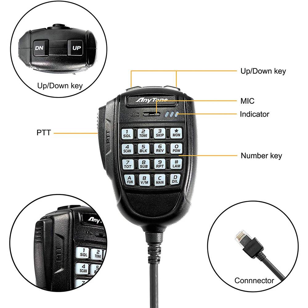 Anytone AT-779UV Dualband 144-146 MHz / 430-440 MHz VHF / UHF-Radiosender PNI