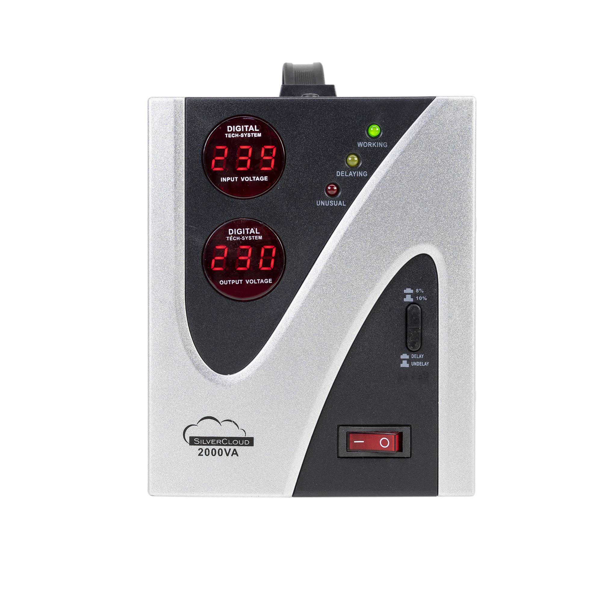 Spannungsstabilisator SilverCloud 2000VA 1200W 9,1A Ausgang 230V ± 10%