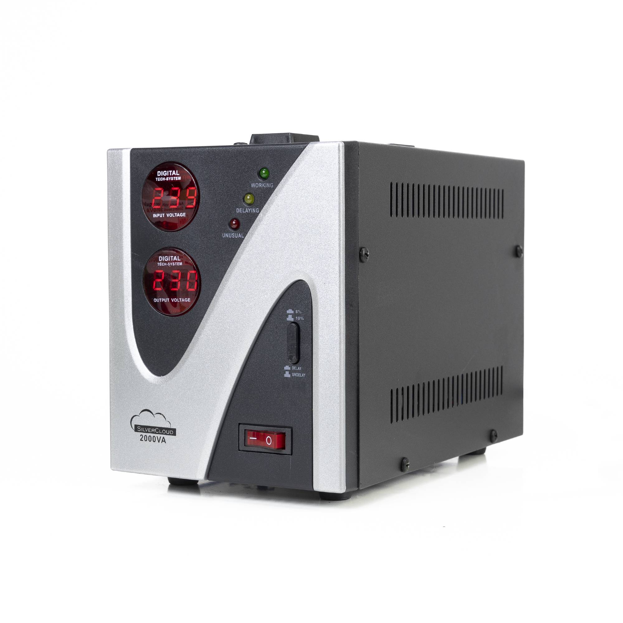Spannungsstabilisator SilverCloud 2000VA 1200W 9,1A Ausgang 230V ± 10%