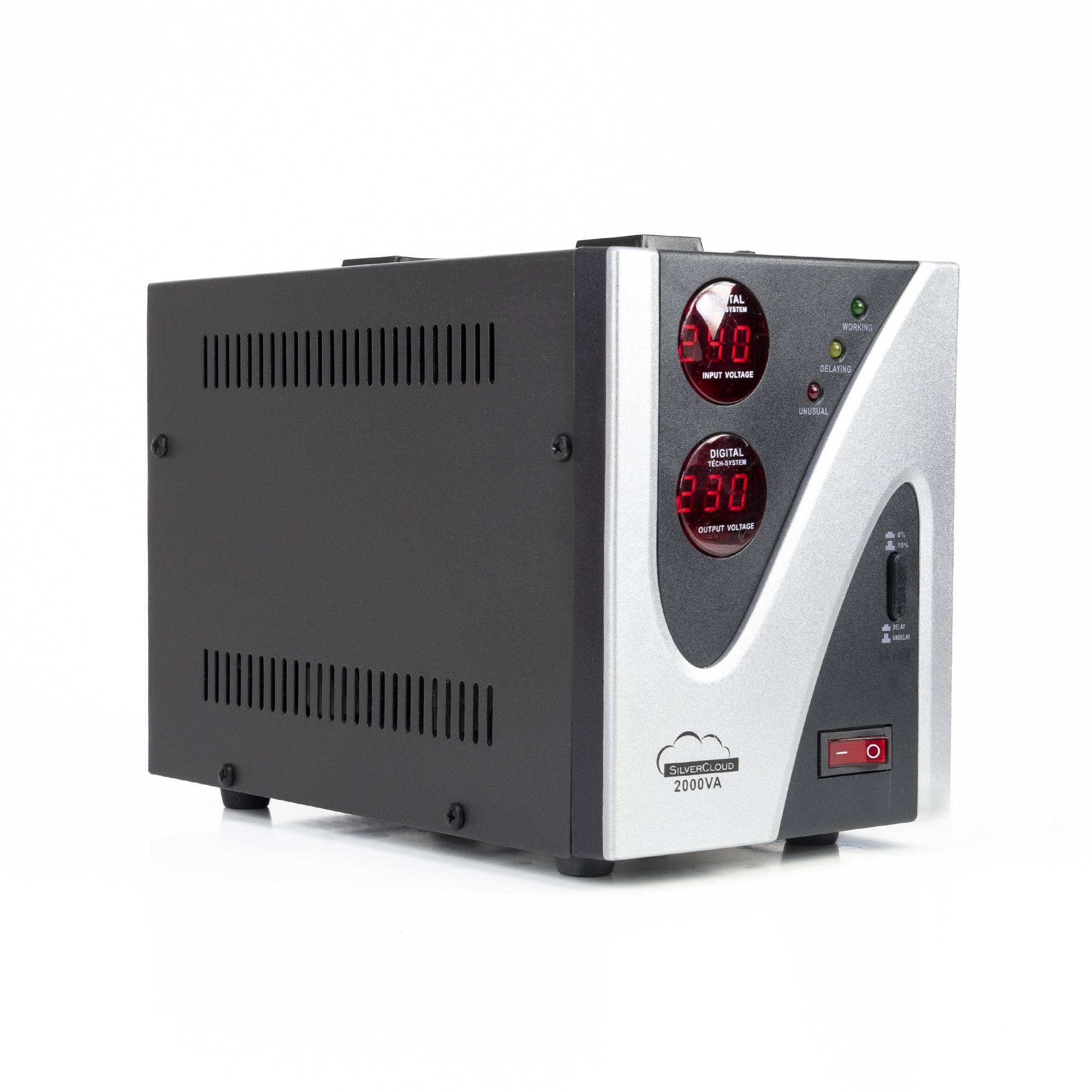 Spannungsstabilisator SilverCloud 2000VA 1200W 9,1A Ausgang 230V ± 10%