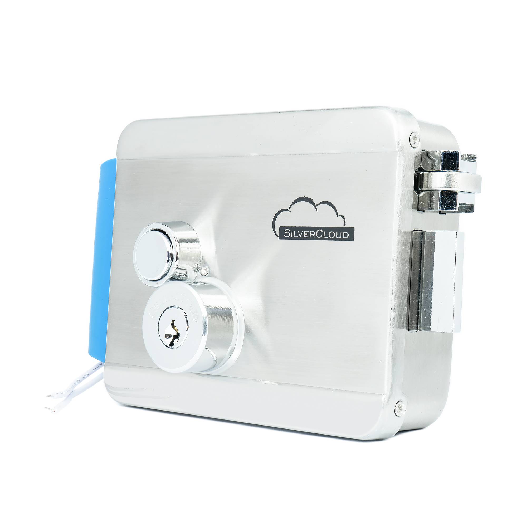 SilverCloud YE910 elektromagnetischer Strahl, 12V, aus Edelstahl, mit Doppelnabe und Taste, Fail Secure NC kompatibel mit Zutrittskontrollsystemen