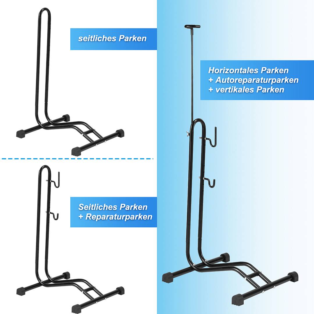 Vertikaler Fahrradträger Universal 7cm Reifenbreite 74–117cm Einstellbar Innenbereich