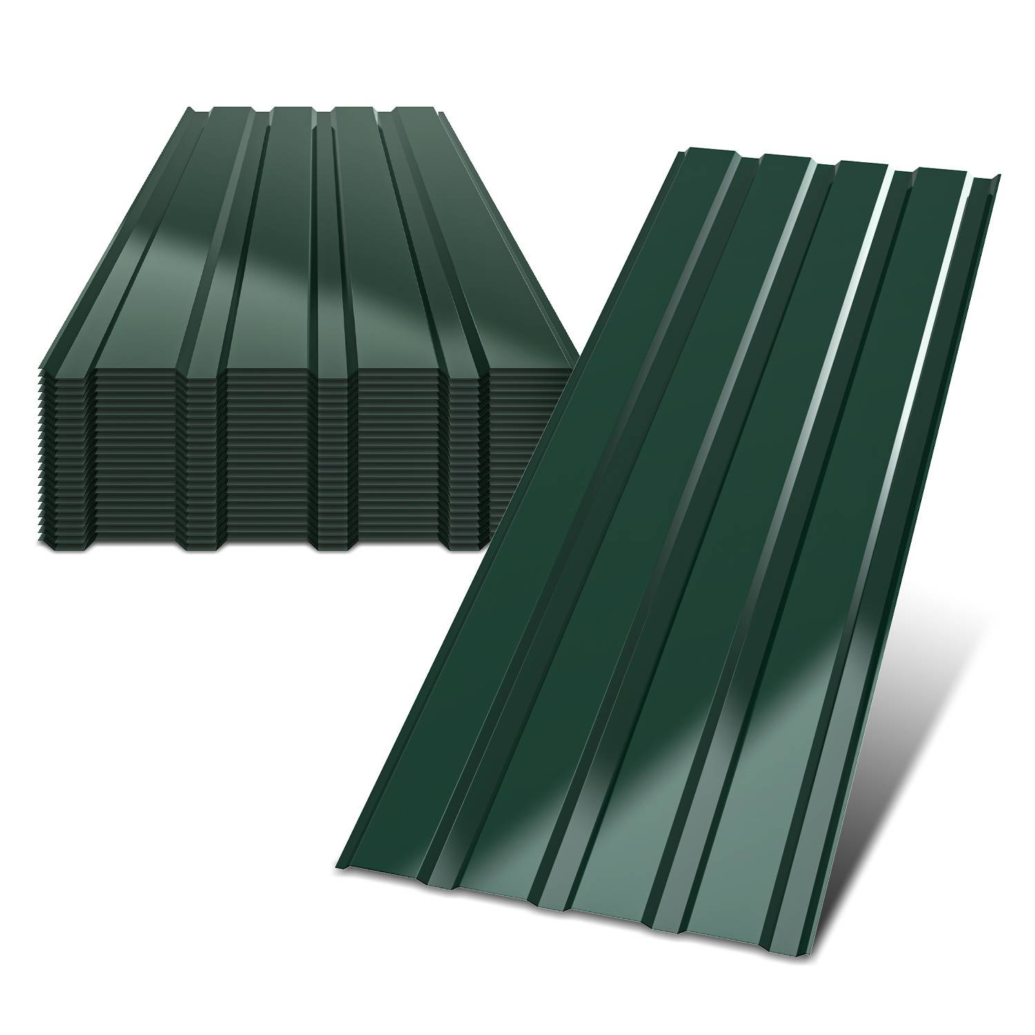 36x Trapezblech 115cm x 45cm = 18 m² Dachblech für Gerätehaus Carport Grün verzinkt Profilblech Wandblech Dachblech Wellblech Dachplatten