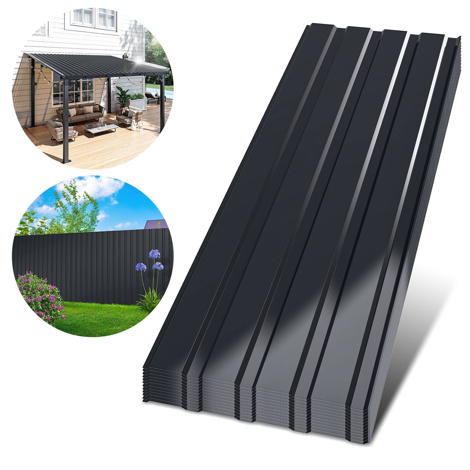 24er Trapezblech Dachplatten Grün 155x45 cm, verzinkte Profilbleche für Carport, Schuppen & Halle