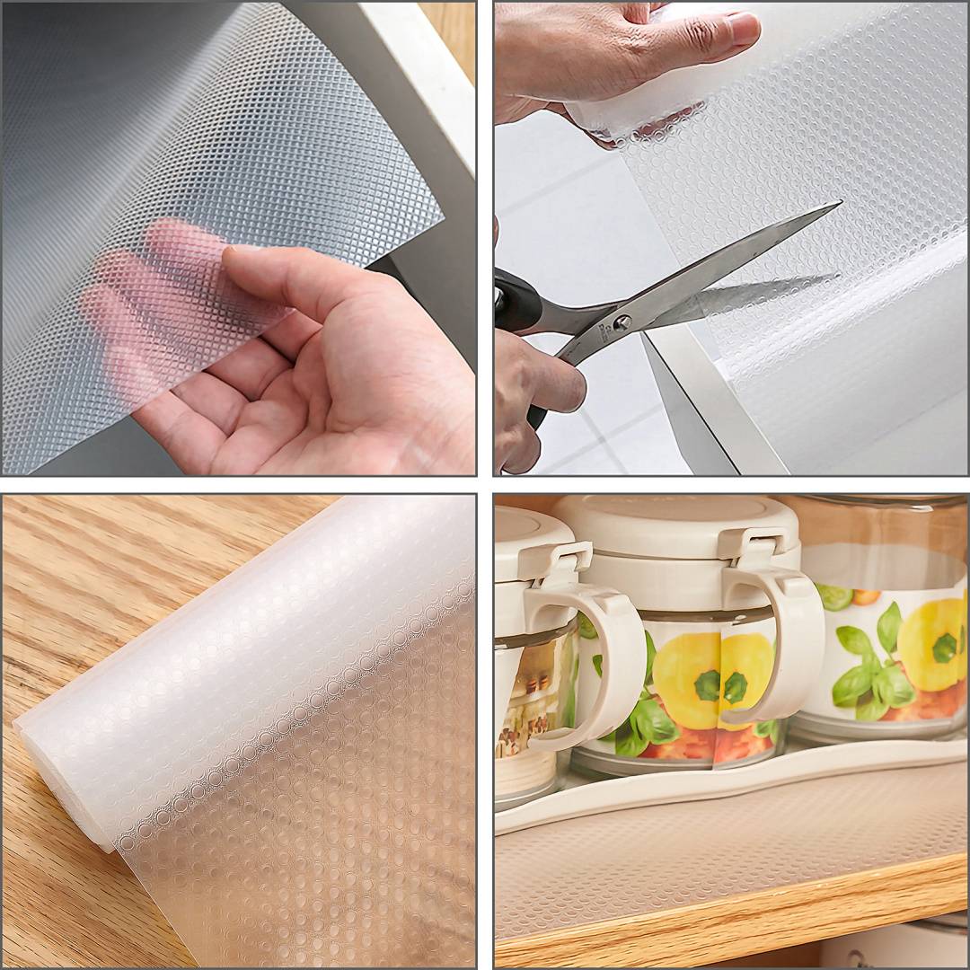 Schubladenmatte,Antirutschmatte,Schrankmatte,Zuschneidbar,EVA,Einlegeböden,Regale Schränke,wasserdicht, transparent
